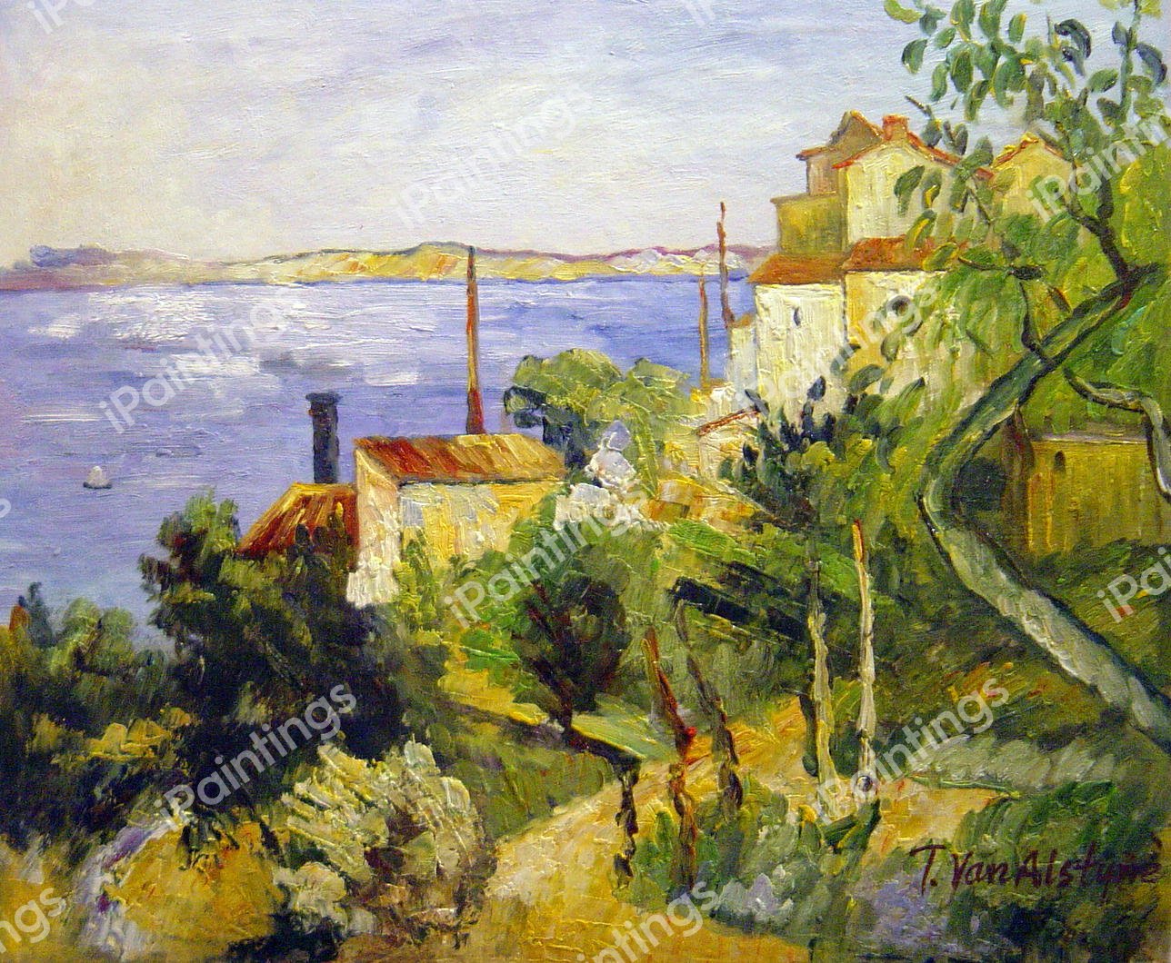 Landscape Study After Nature. The painting by Paul Cezanne