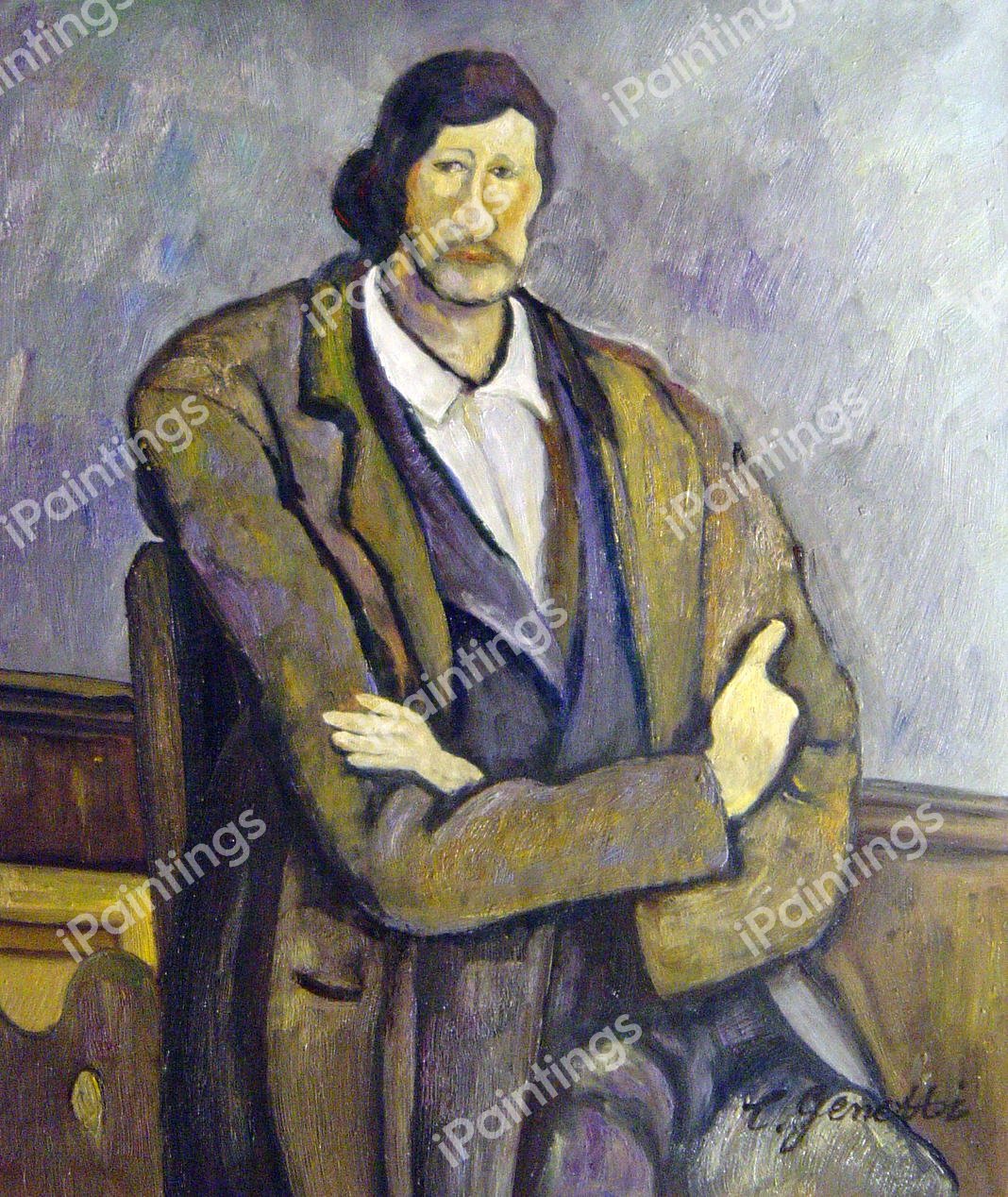 Man With Crossed Arms. The painting by Paul Cezanne