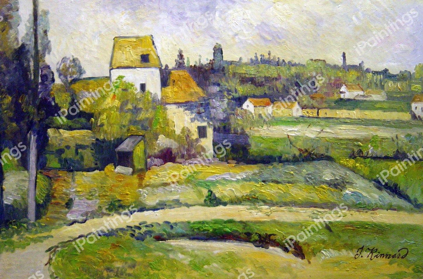 Mill On The Couleuvre At Pontoise. The painting by Paul Cezanne