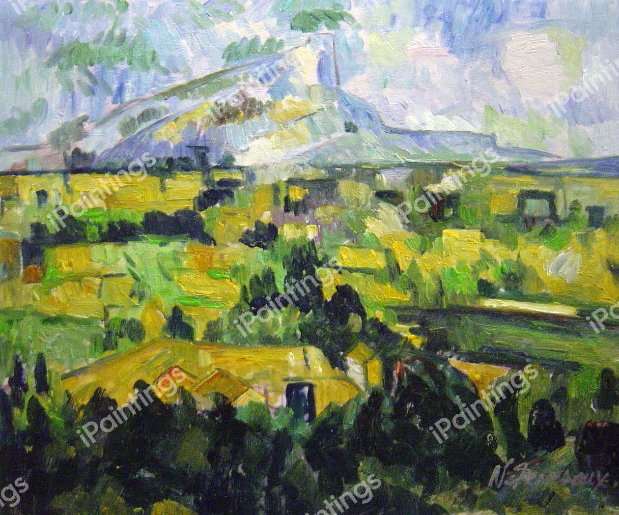 Mont Sainte-Victoire. The painting by Paul Cezanne