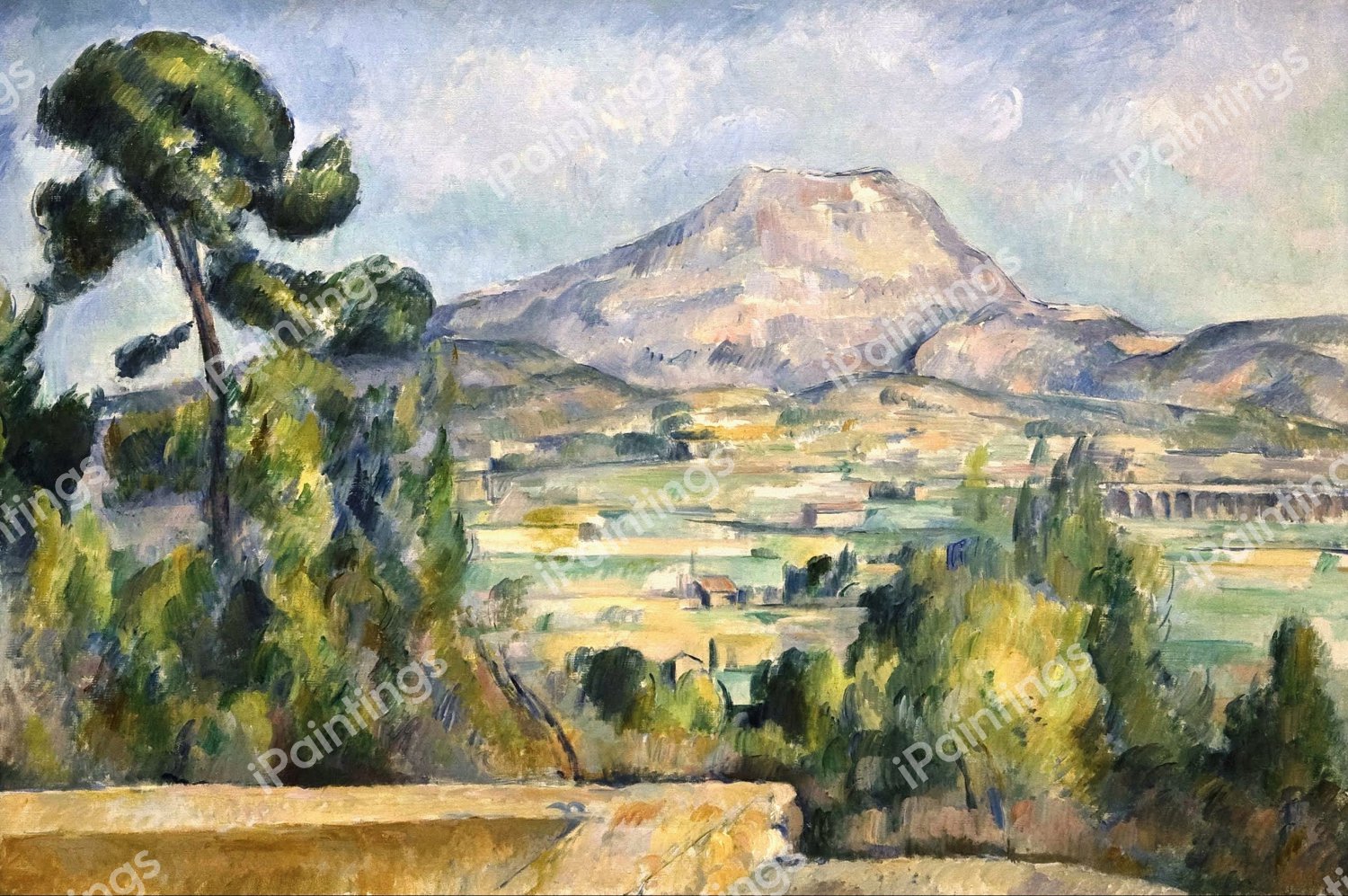 Montagne Sainte Victoire Orsay. The painting by Paul Cezanne