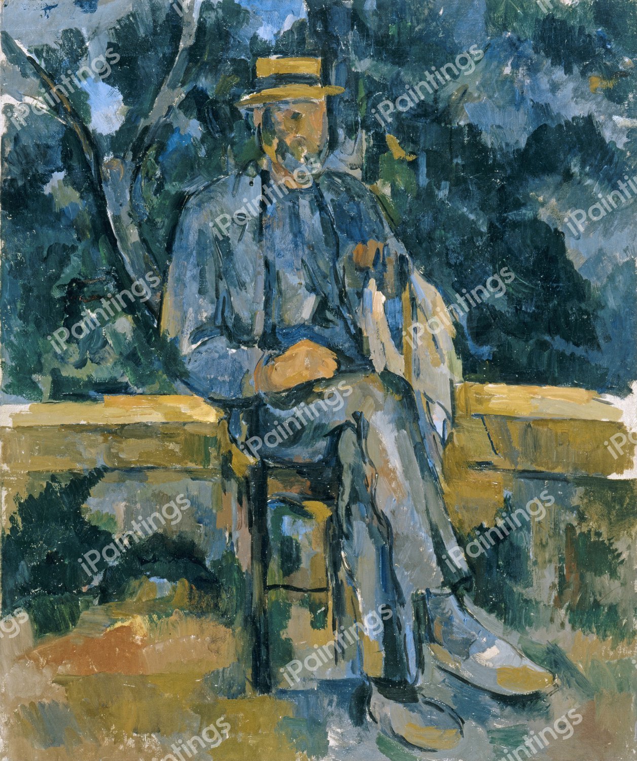 Portrait of a Peasant. The painting by Paul Cezanne