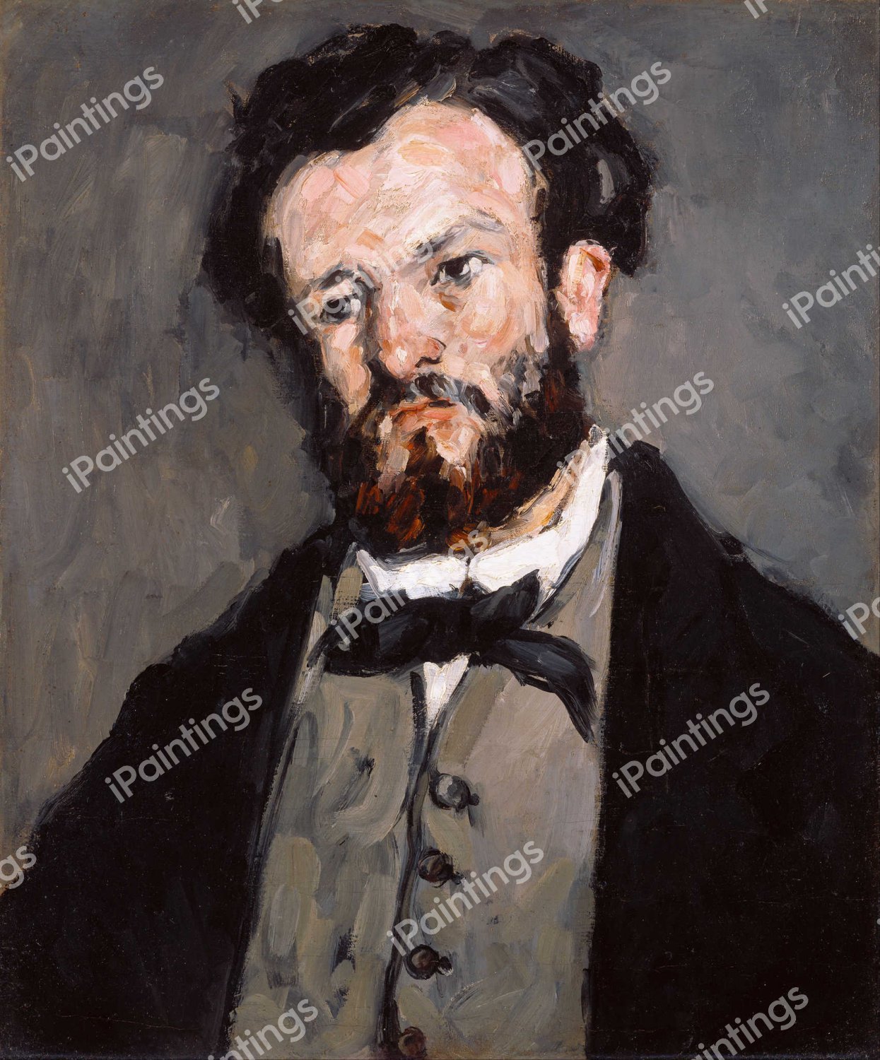 Portrait of Anthony Valabregue. The painting by Paul Cezanne