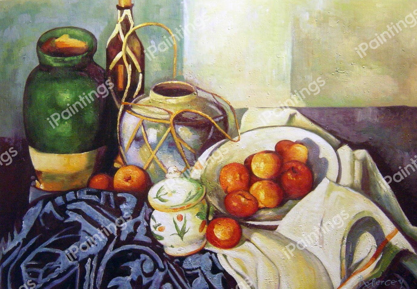 Still Life. The painting by Paul Cezanne