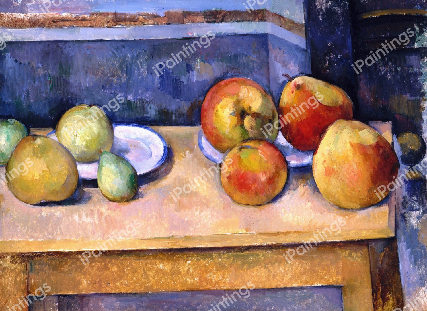 Still Life with Apples and Pears. The painting by Paul Cezanne
