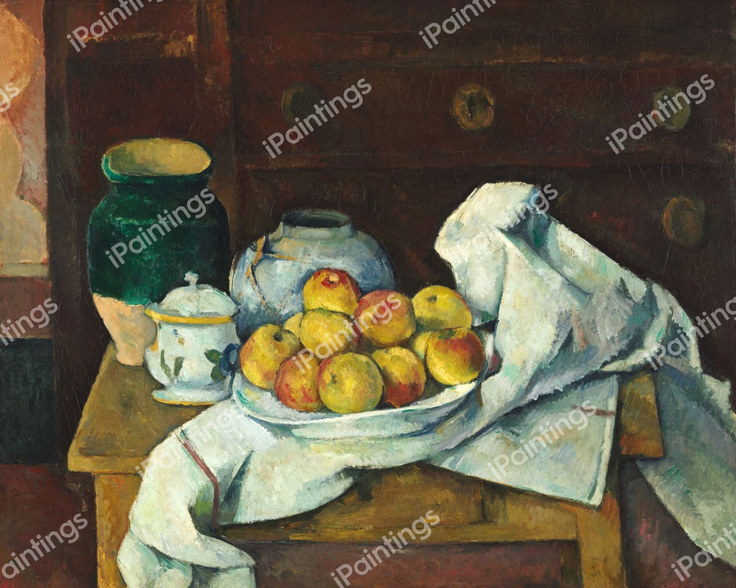 Still Life With Commode. The painting by Paul Cezanne