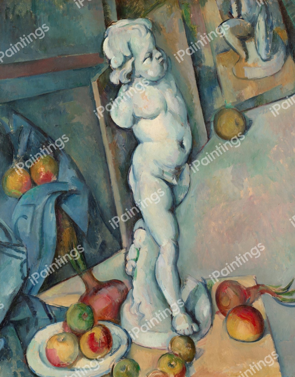 Still life with Plaster Cupid. The painting by Paul Cezanne