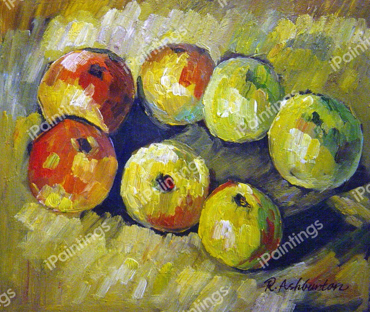 The Apples. The painting by Paul Cezanne