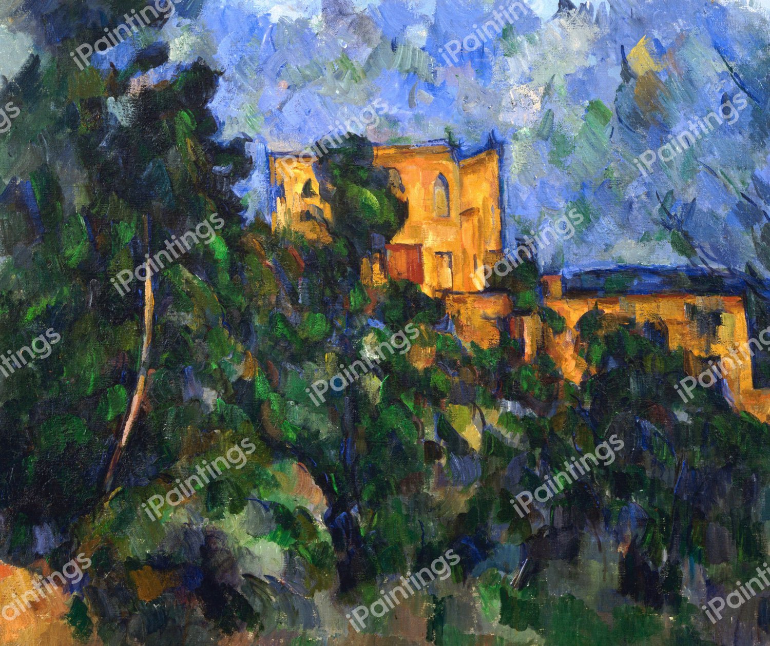 The Chateau Noir, 1903-1904. The painting by Paul Cezanne