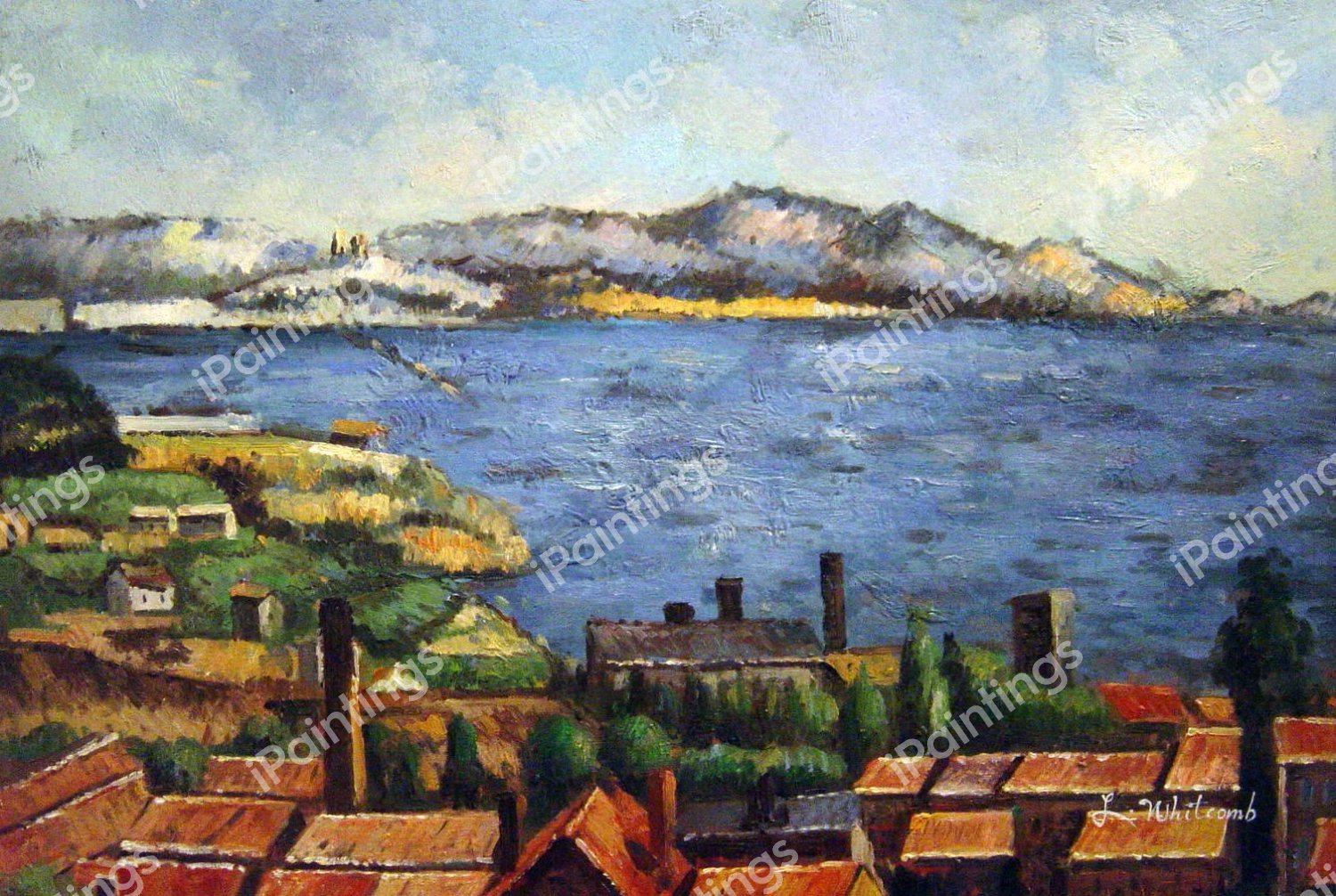 The Gulf Of Marseilles Seen From L'Estaque. The painting by Paul Cezanne