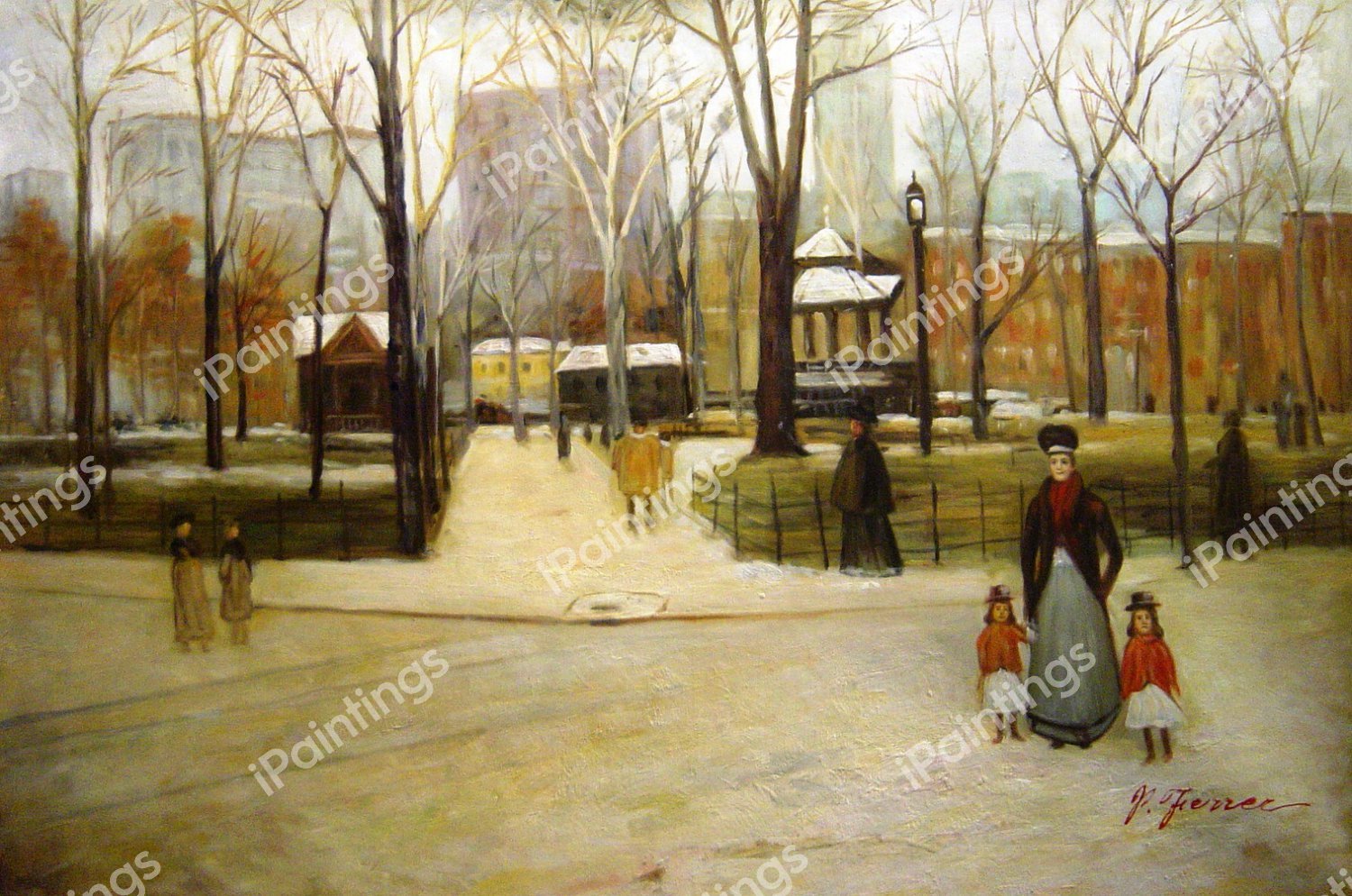 Washington Square. The painting by Paul Cornoyer