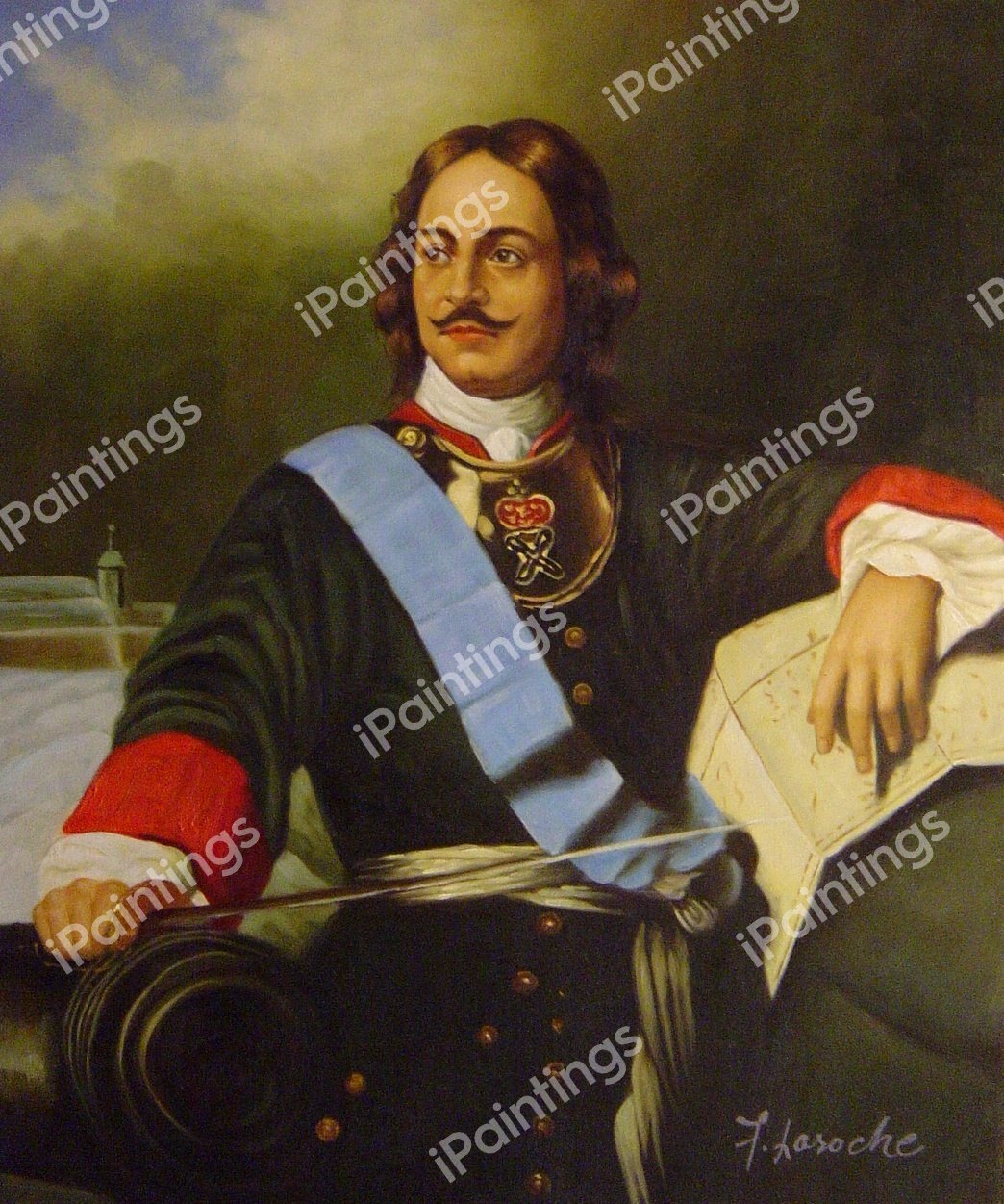 Peter The Great Of Russia. The painting by Paul Delaroche