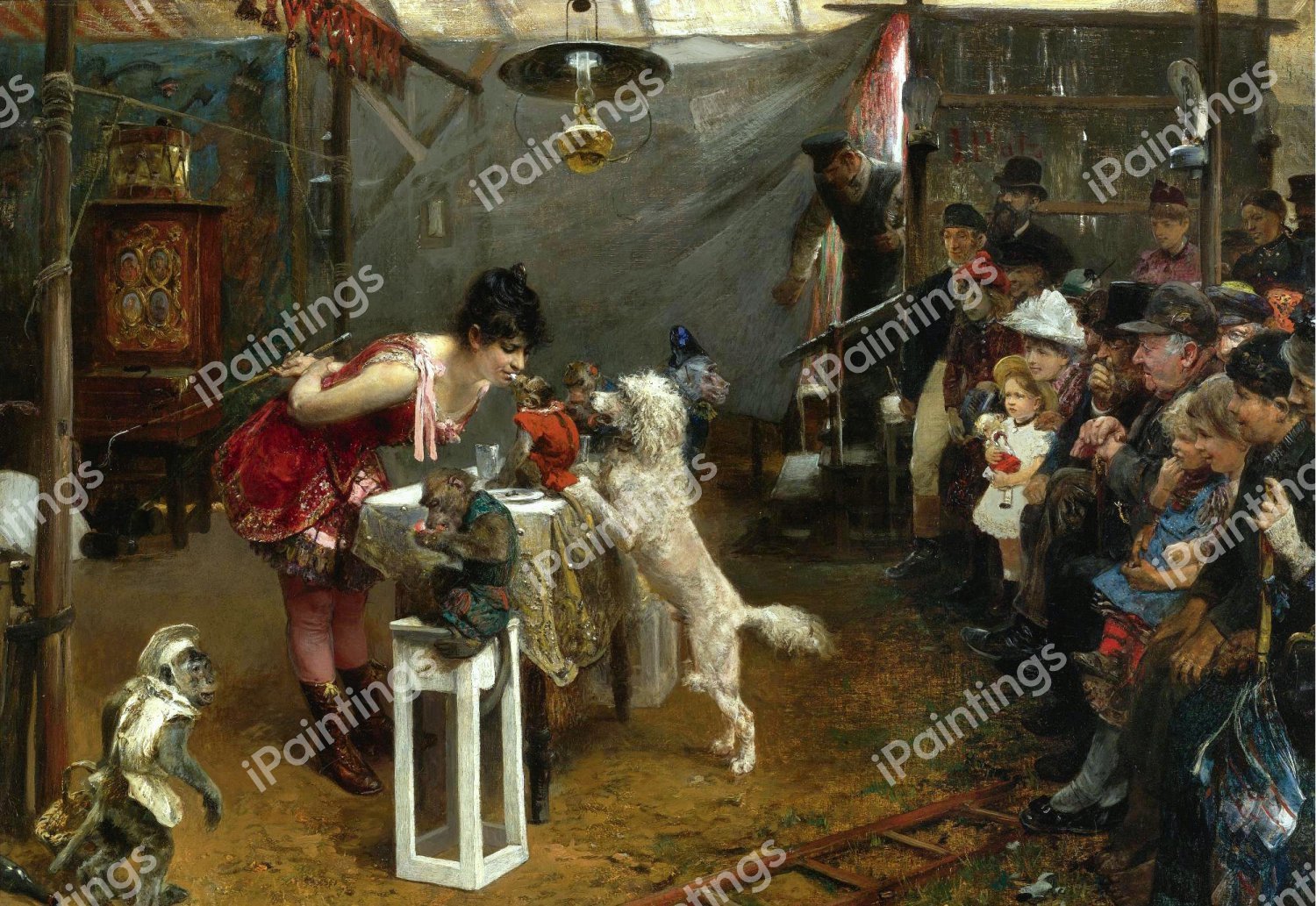 Sideshow Tricks. The painting by Paul Friedrich Meyerheim