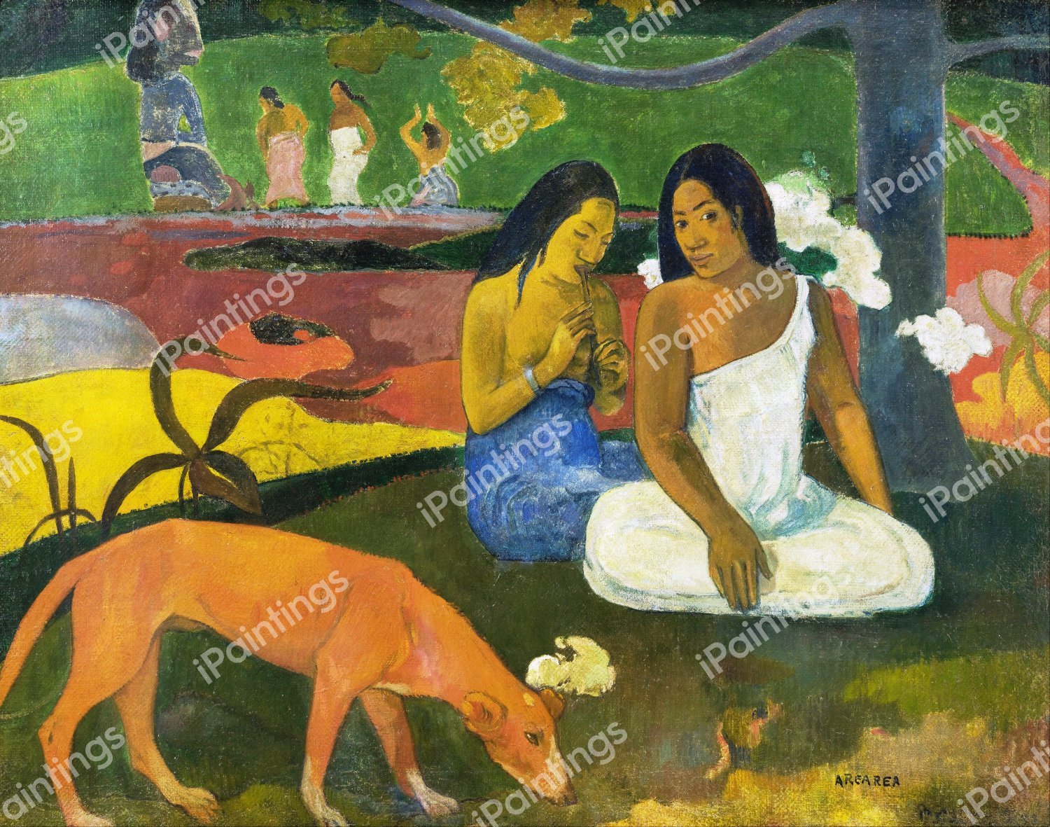 Joyfulness, Arearea . The painting by Paul Gauguin