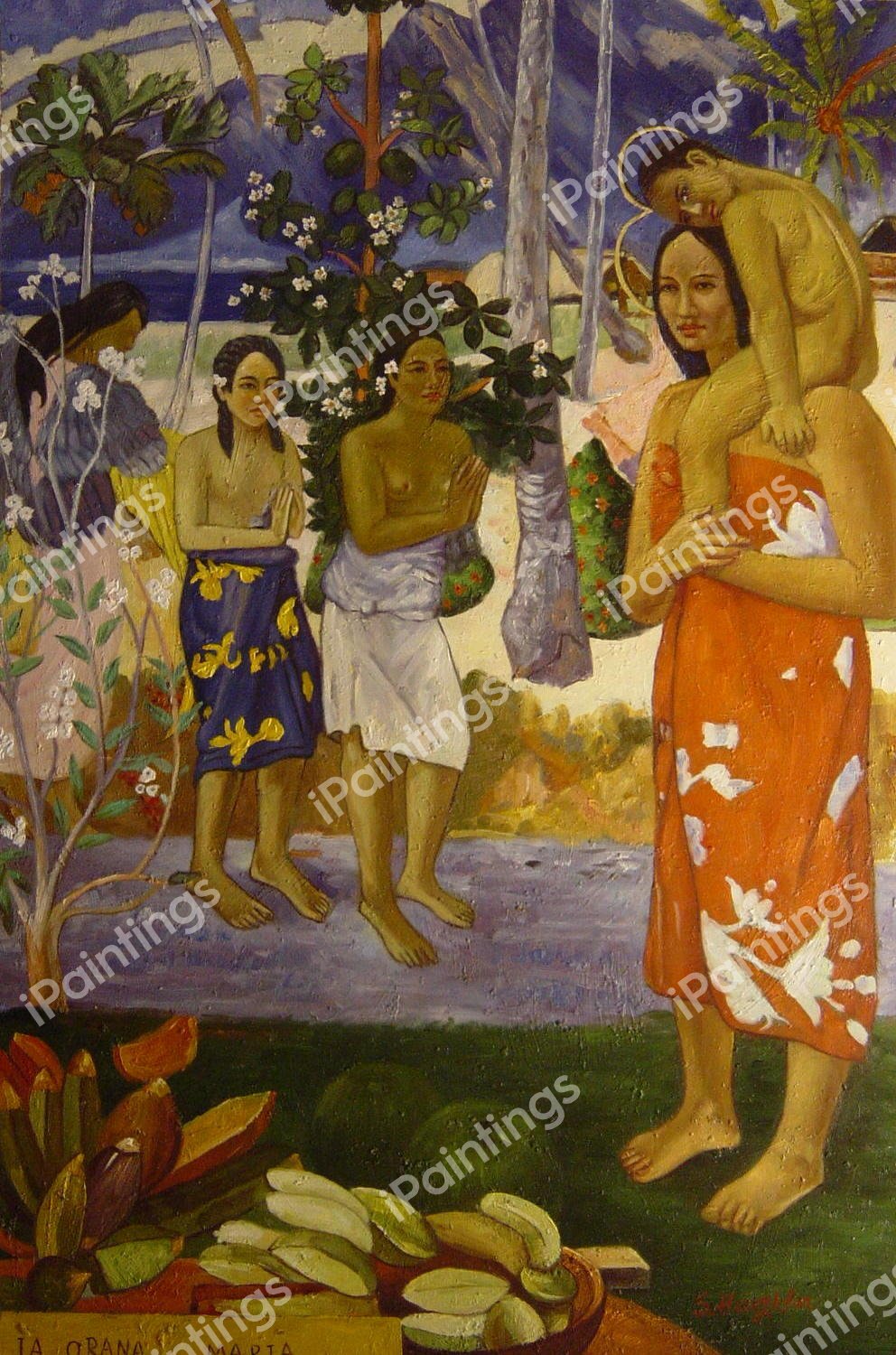 La Orana Maria-Hail Mary. The painting by Paul Gauguin