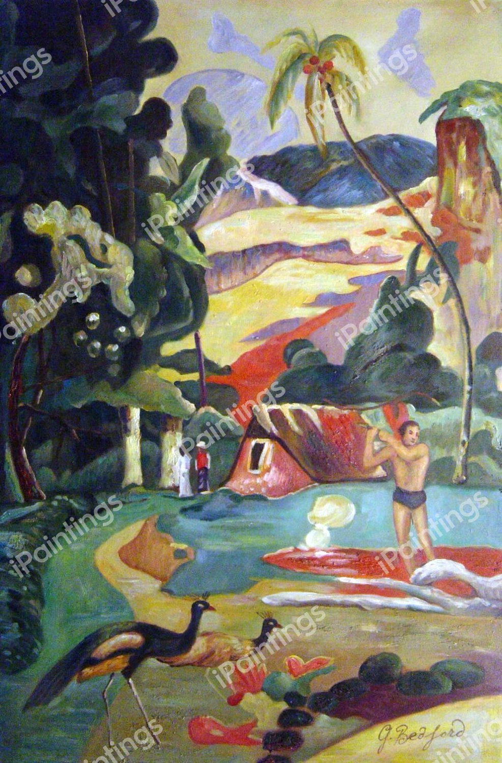 Matamoe. The painting by Paul Gauguin