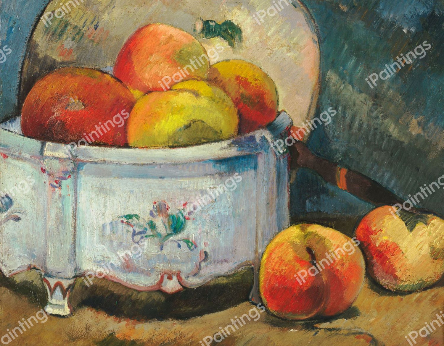Still Life with Peaches. The painting by Paul Gauguin