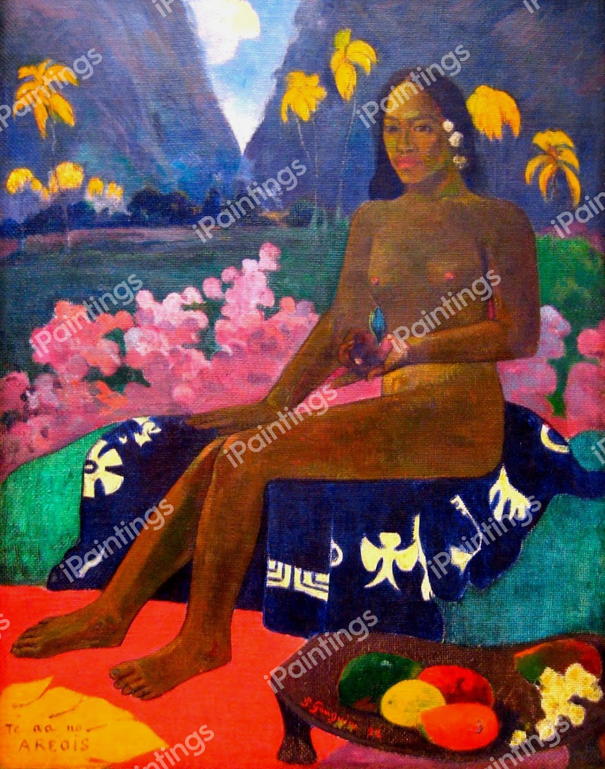 The Seed of the Areoi. The painting by Paul Gauguin