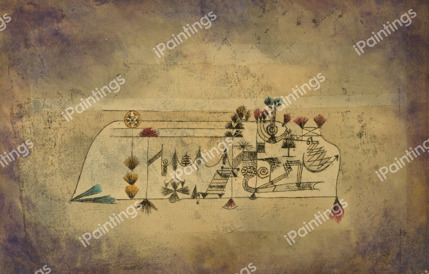 All Souls' Picture, 1921. The painting by Paul Klee