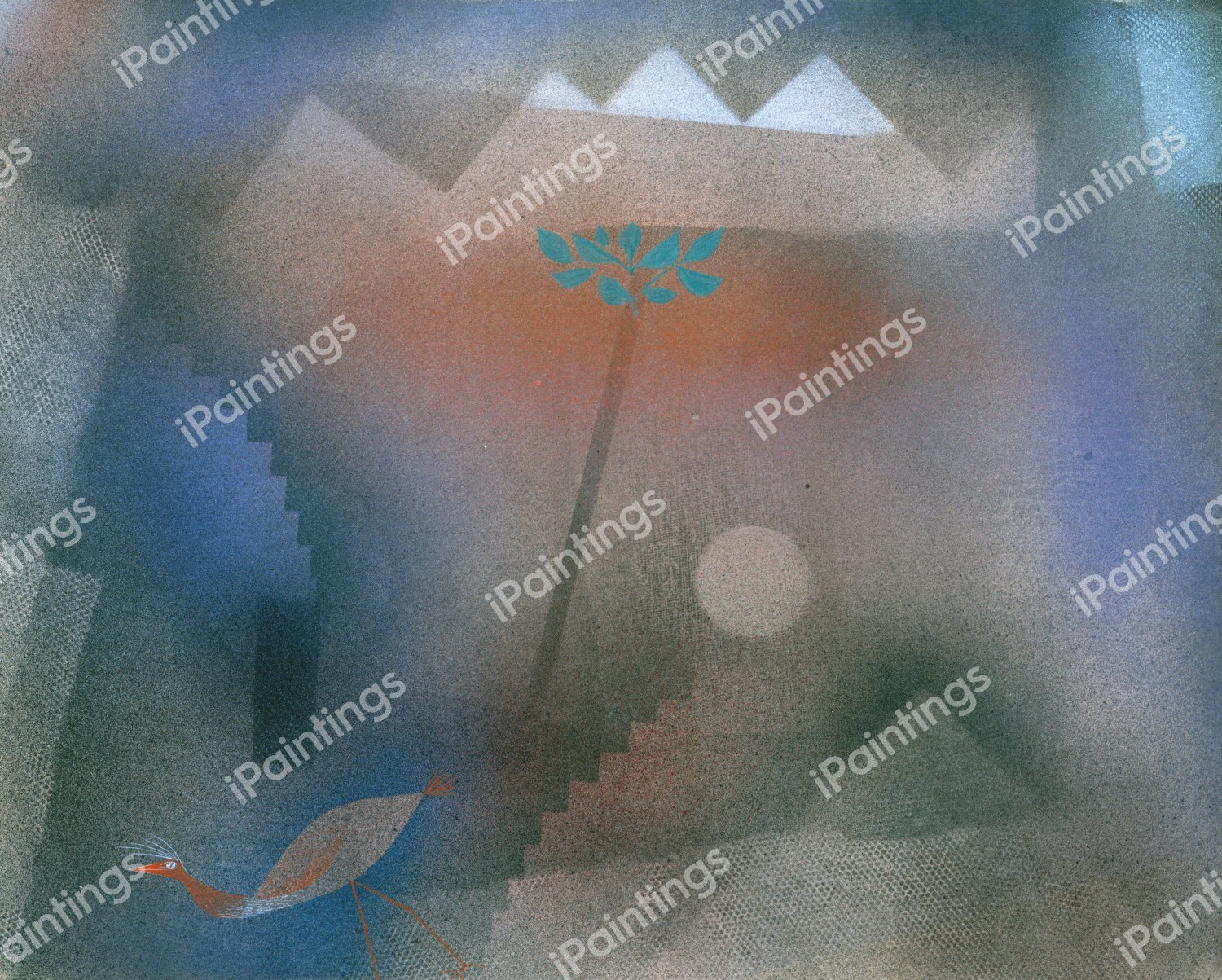 Bird Wandering Off, 1921. The painting by Paul Klee