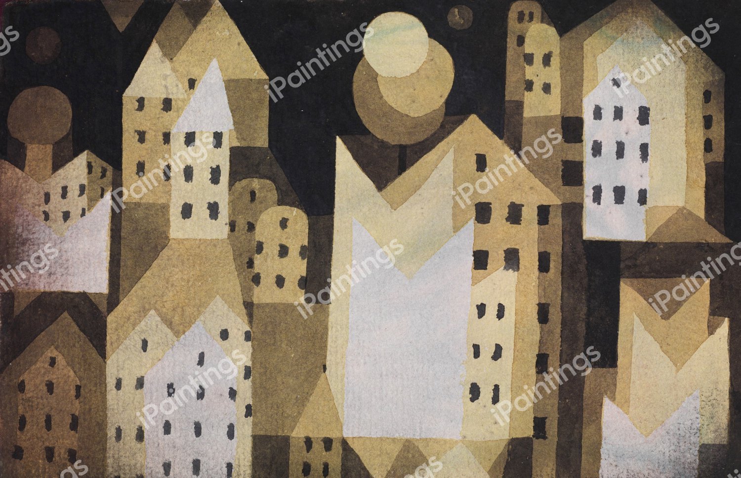 Cold City, 1921. The painting by Paul Klee