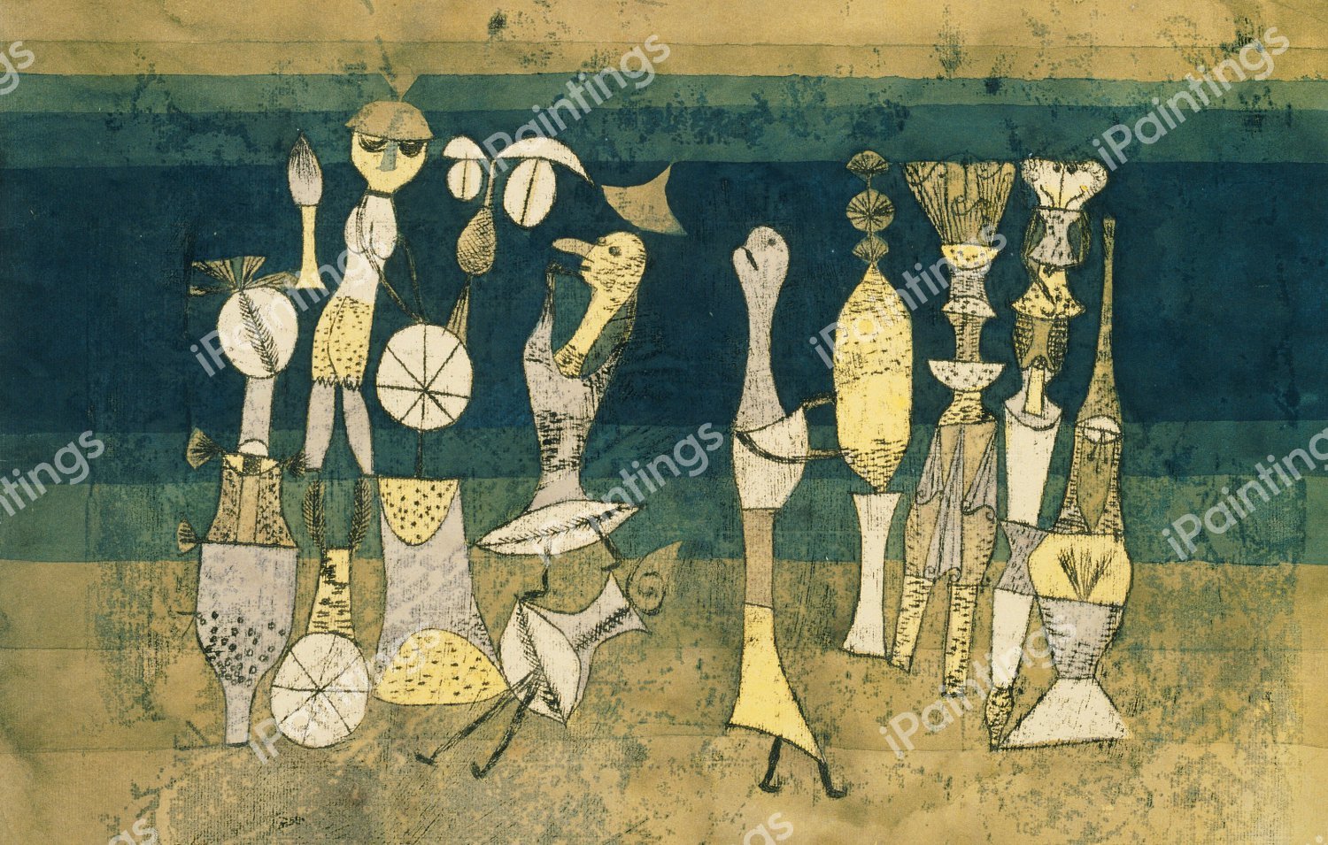 Comedy, 1921. The painting by Paul Klee