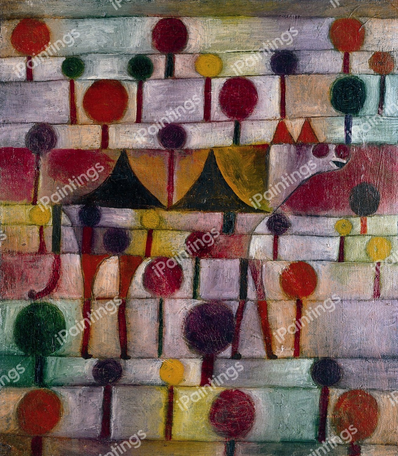 Kamel (In rhythm, Baumlandschaft), 1920. The painting by Paul Klee