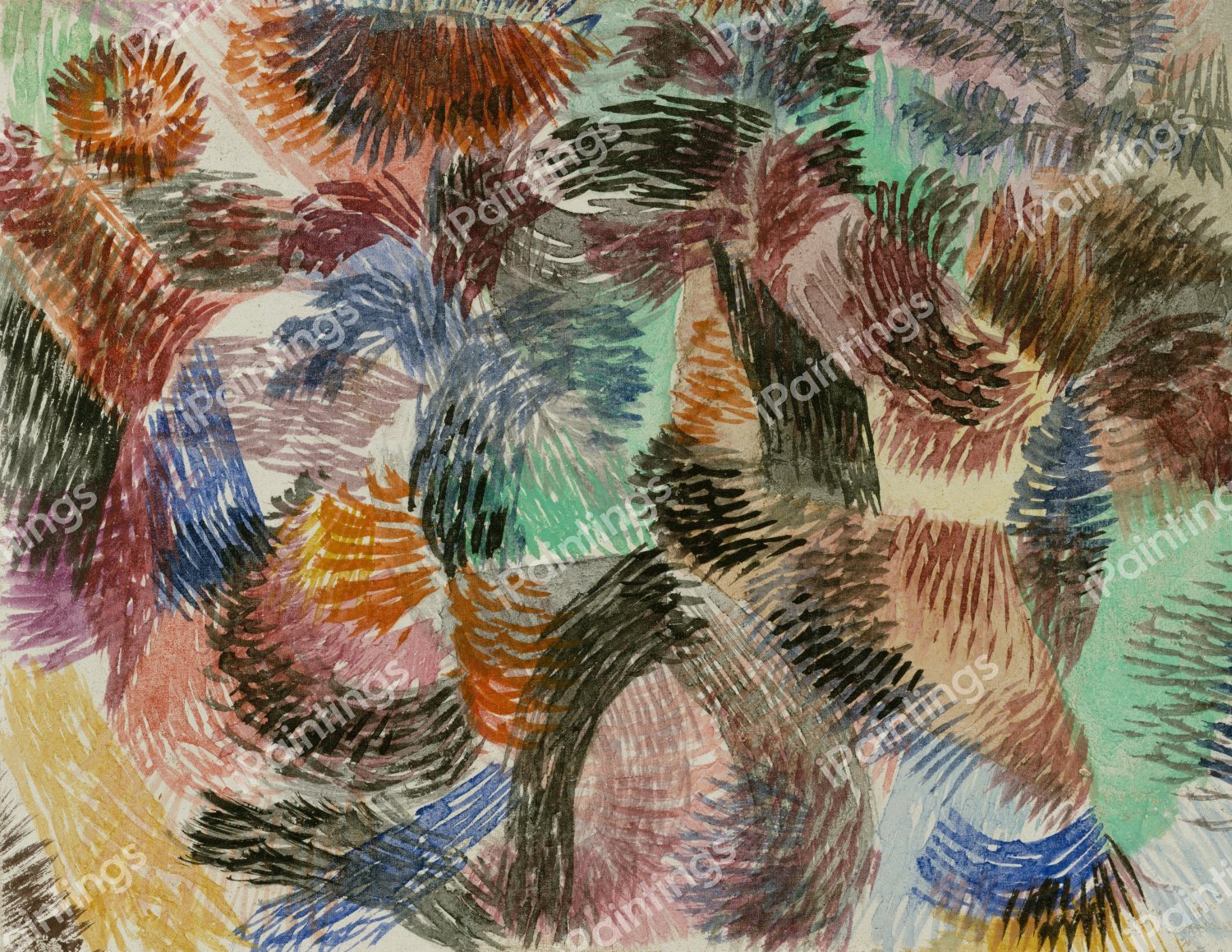 Libido of the Forest, 1917. The painting by Paul Klee