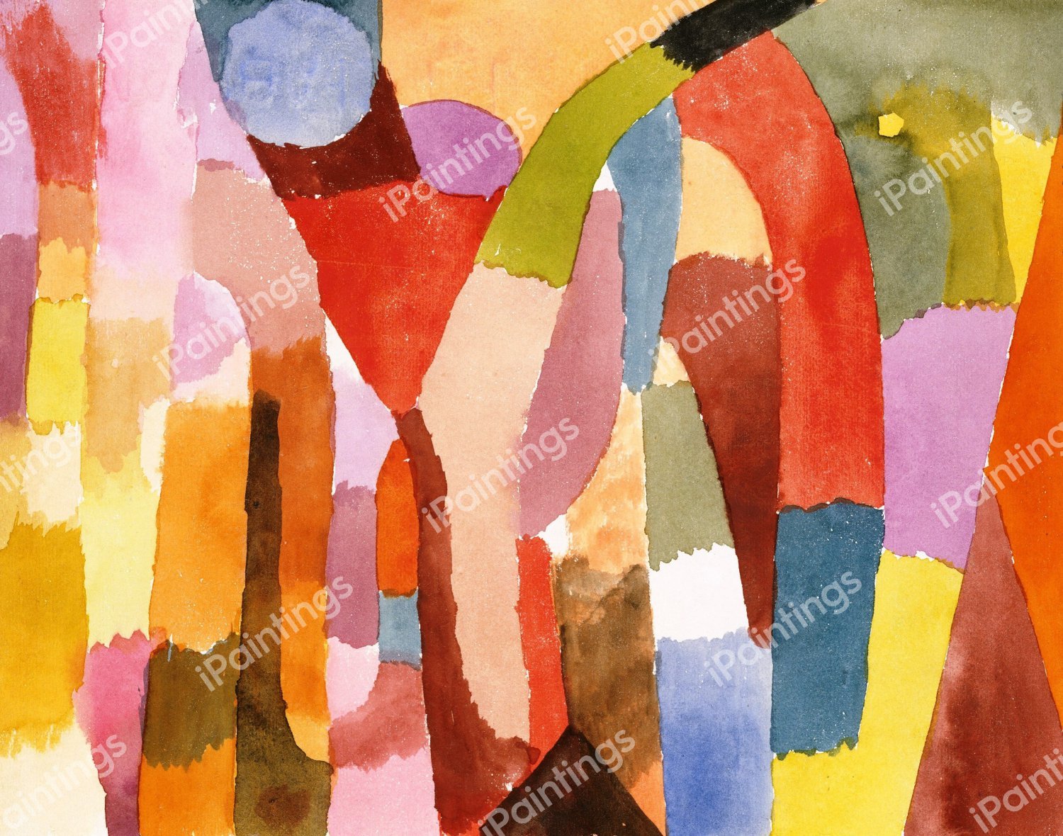 Movement of Vaulted Chambers, 1915. The painting by Paul Klee