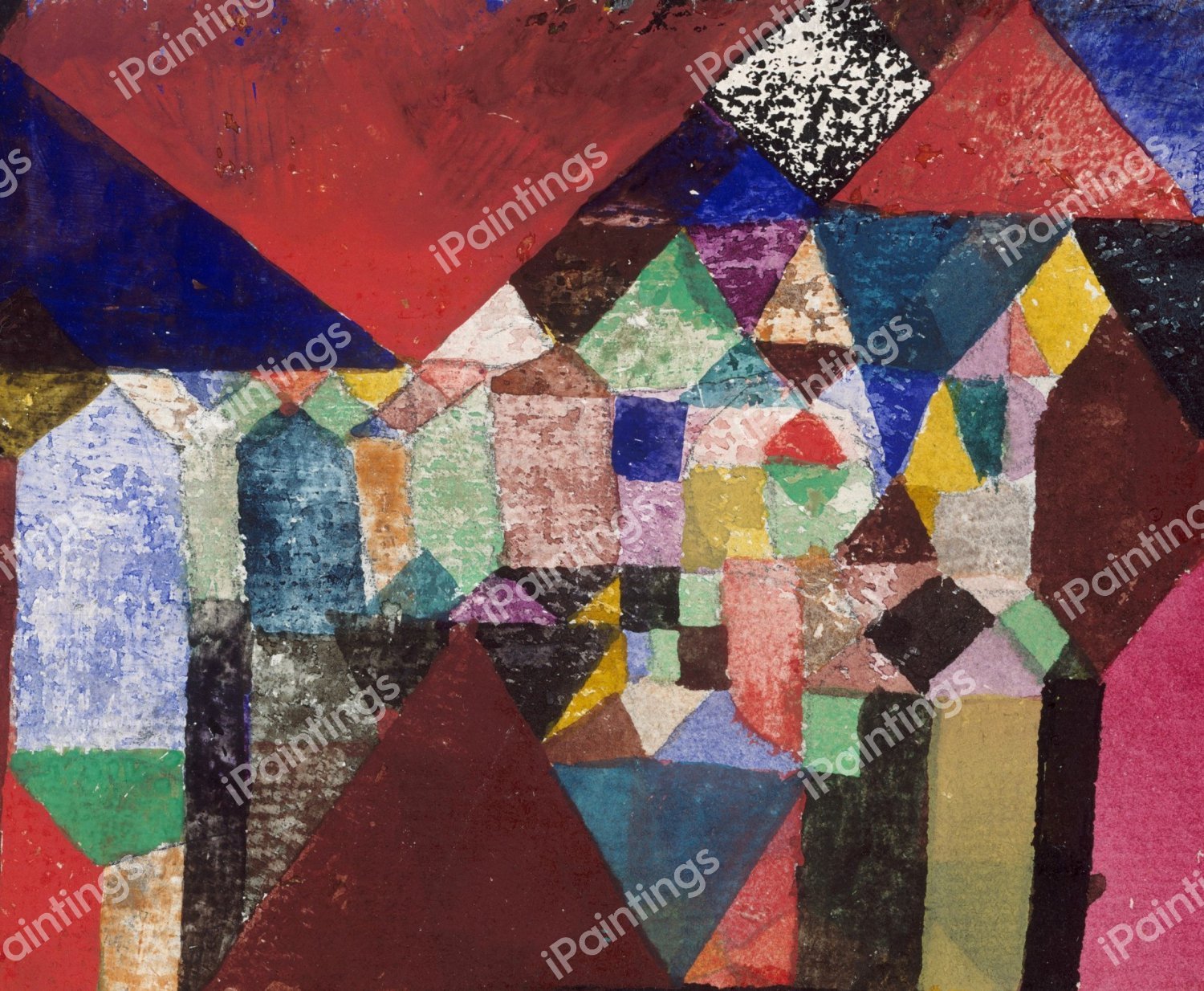 Municipal Jewel, 1917. The painting by Paul Klee