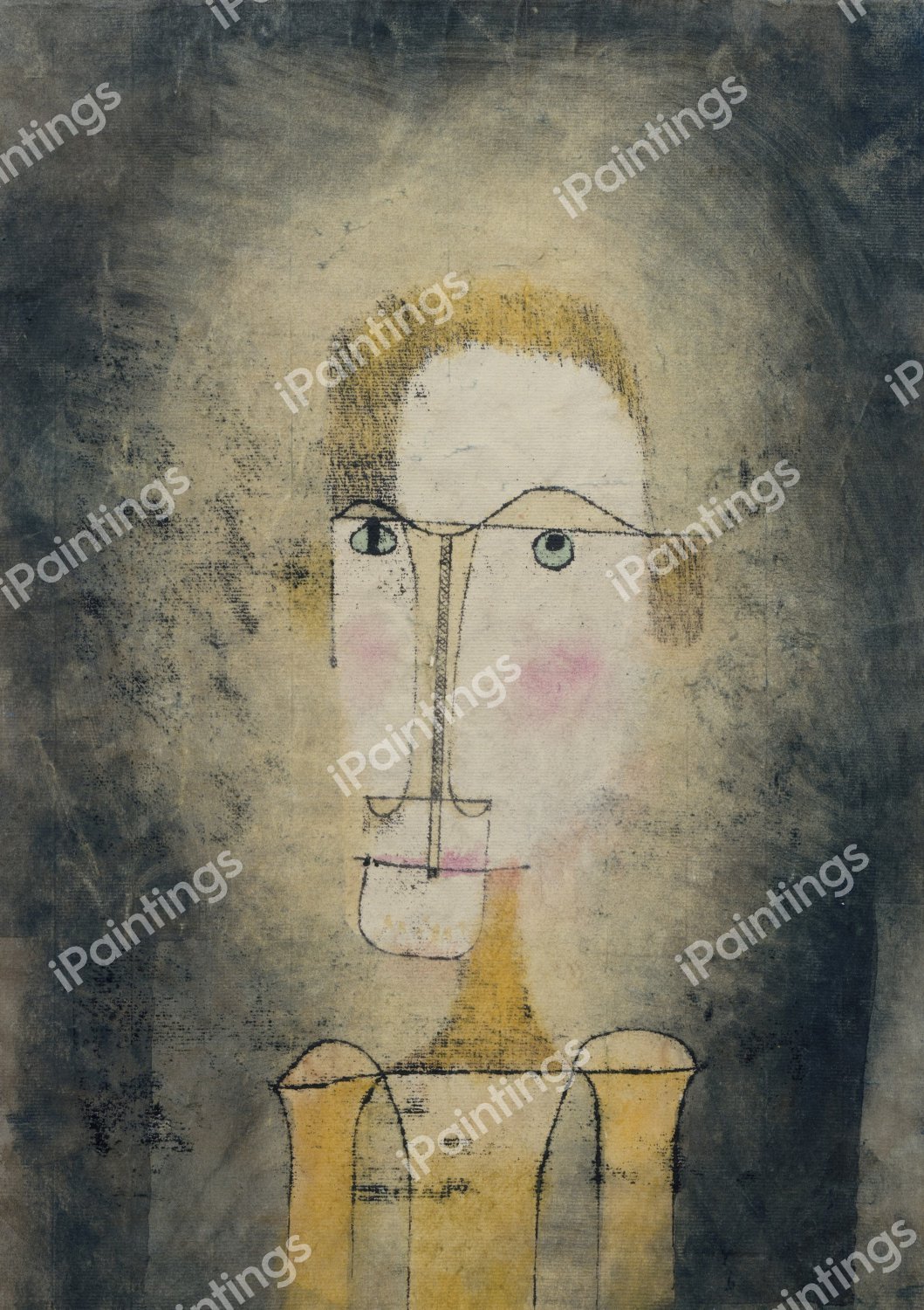 Portrait of a Yellow Man, 1921. The painting by Paul Klee