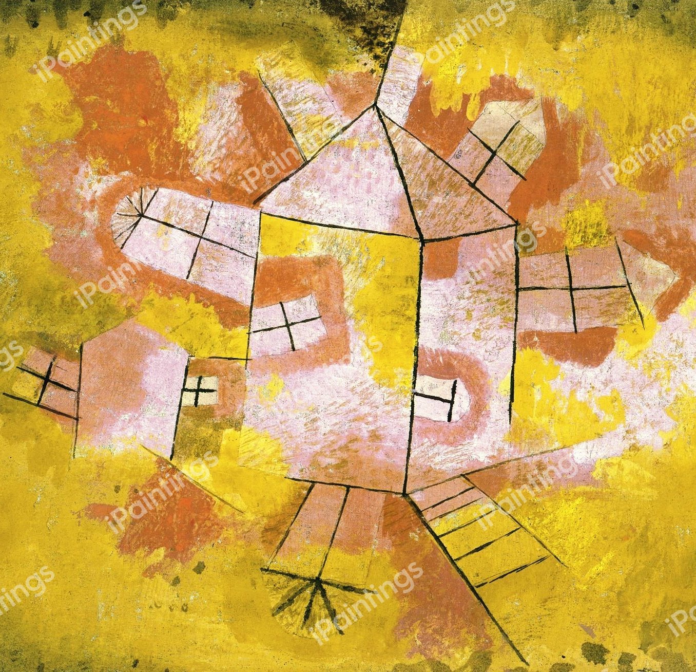 Revolving House. The painting by Paul Klee