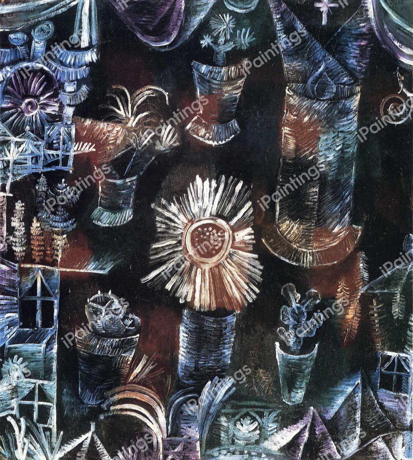 Still Life with Thistle Bloom, 1919. The painting by Paul Klee