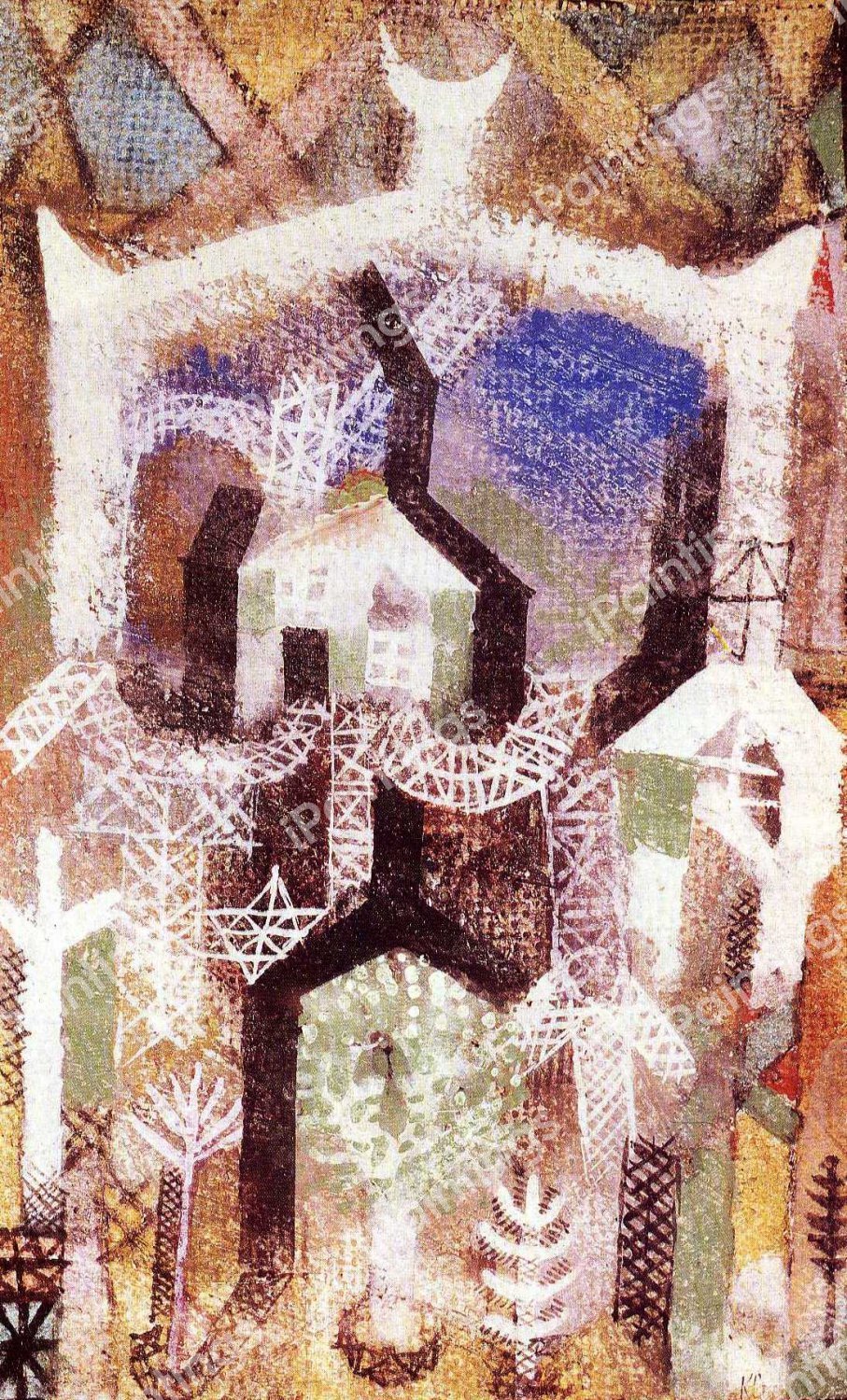Summer Houses, 1919. The painting by Paul Klee