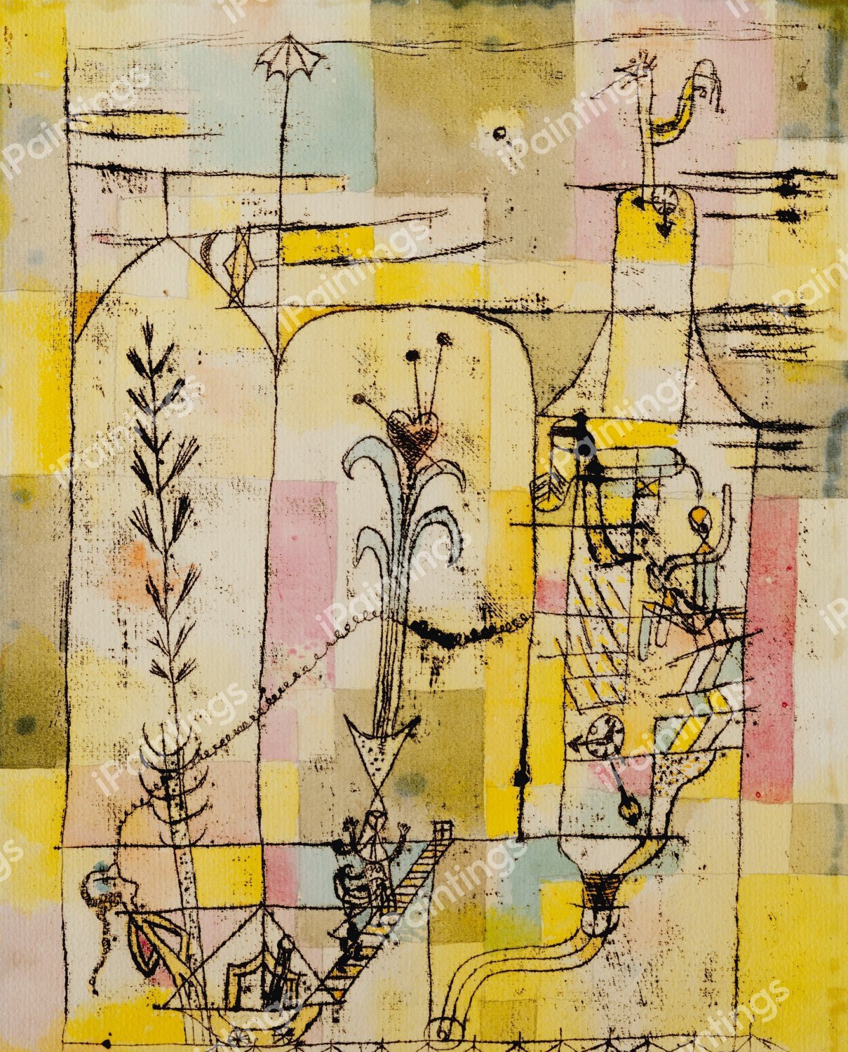 Tale a la Hoffmann, 1921. The painting by Paul Klee