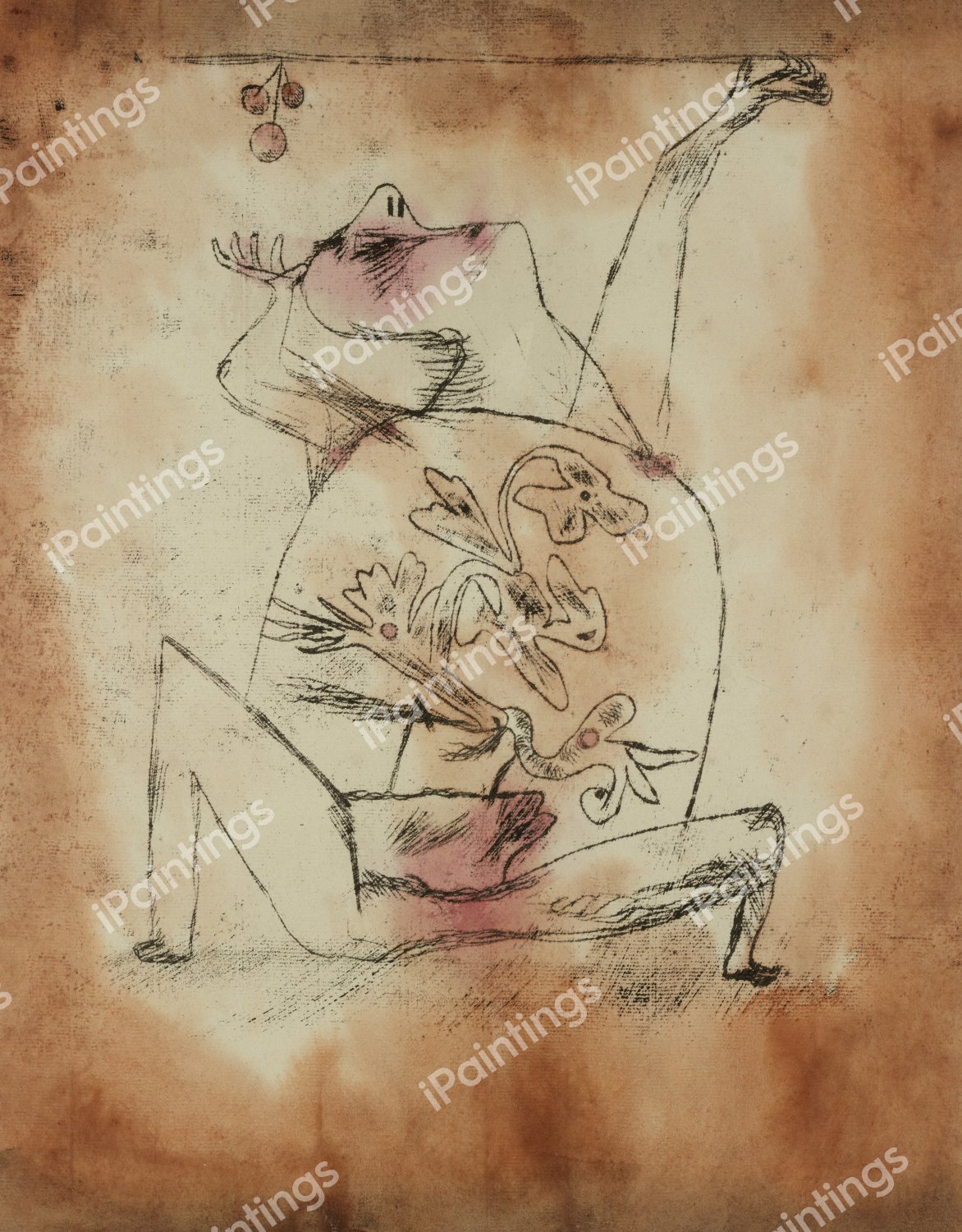 The Pathos of Fertility, 1921. The painting by Paul Klee