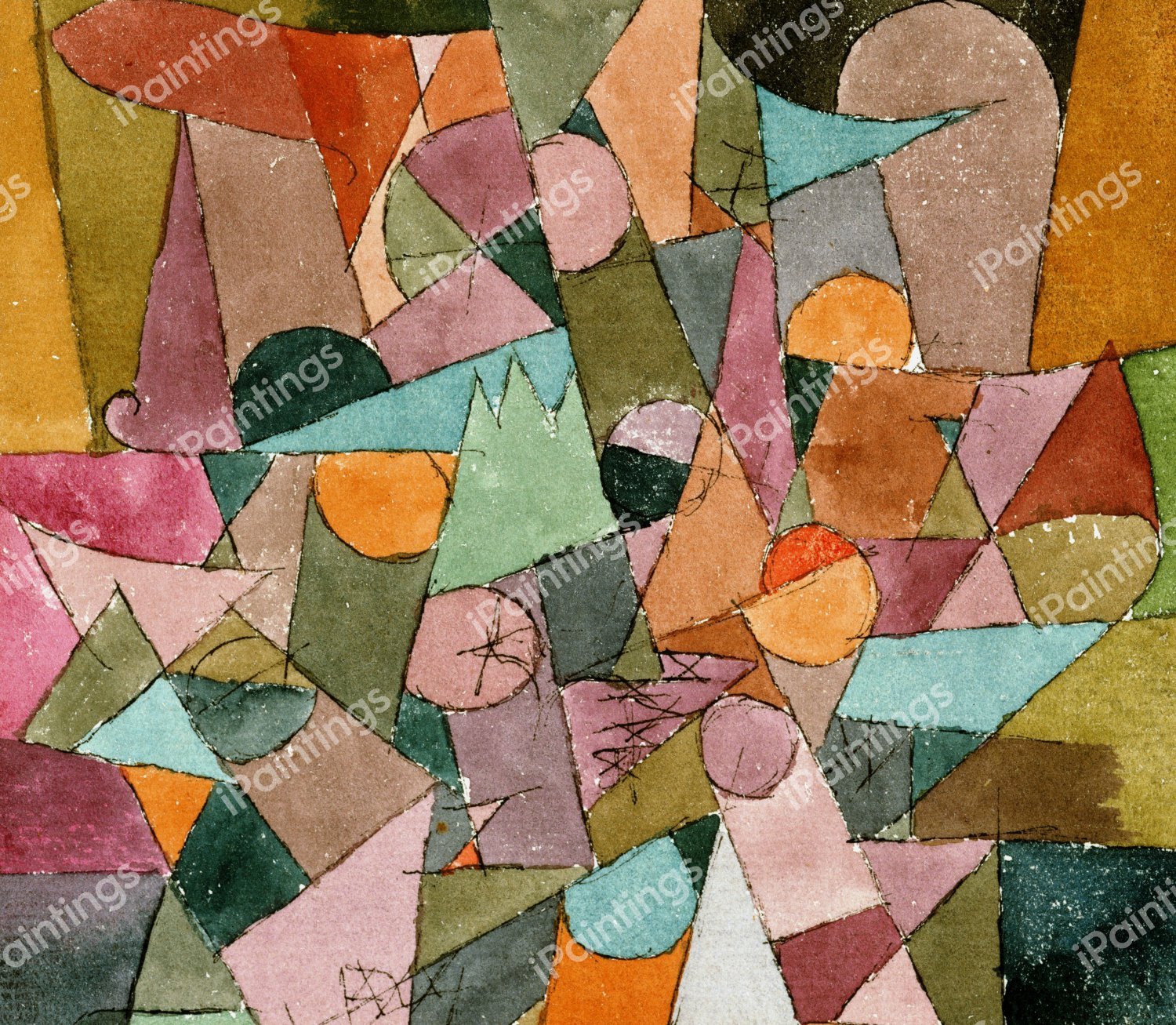 Untitled, 1914. The painting by Paul Klee
