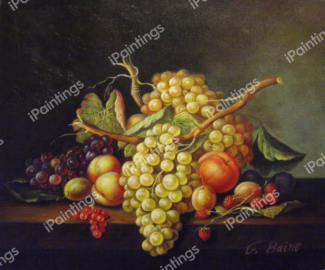 Fruit Still Life. The painting by Paul Lacroix