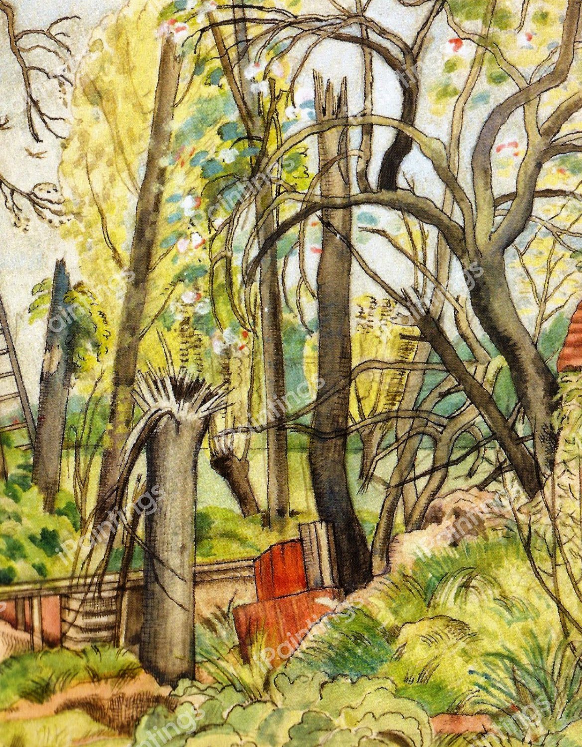 Chaos Decoratif, 1917. The painting by Paul Nash