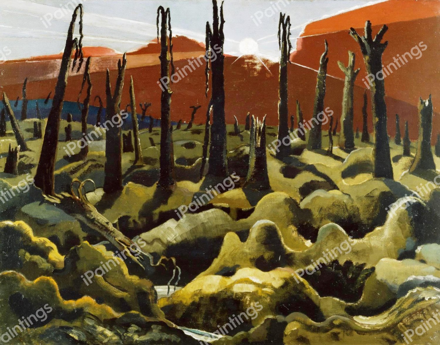 We are Making a New World, 1918. The painting by Paul Nash