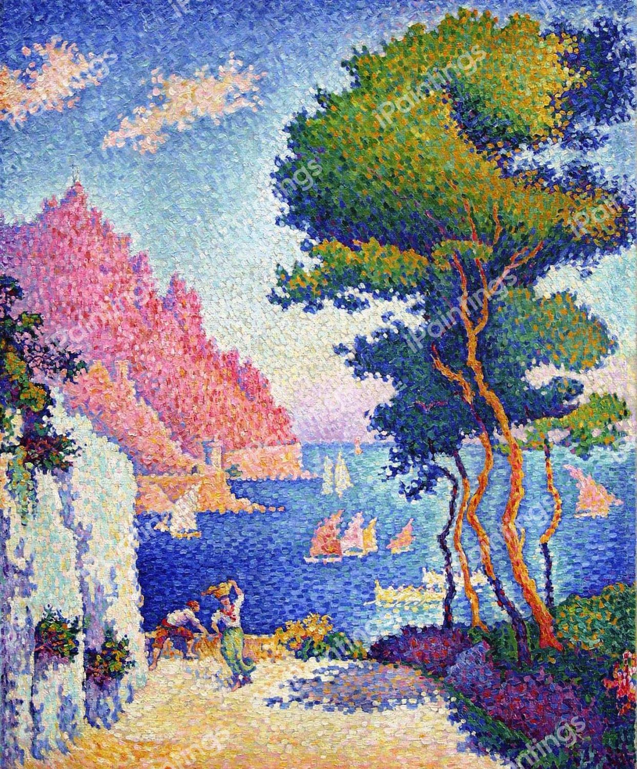 Capo di Noli, 1898. The painting by Paul Signac