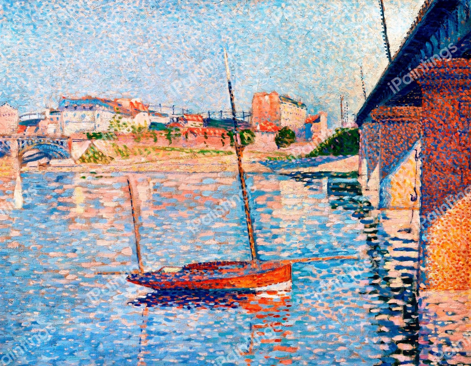Clipper, 1887. The painting by Paul Signac