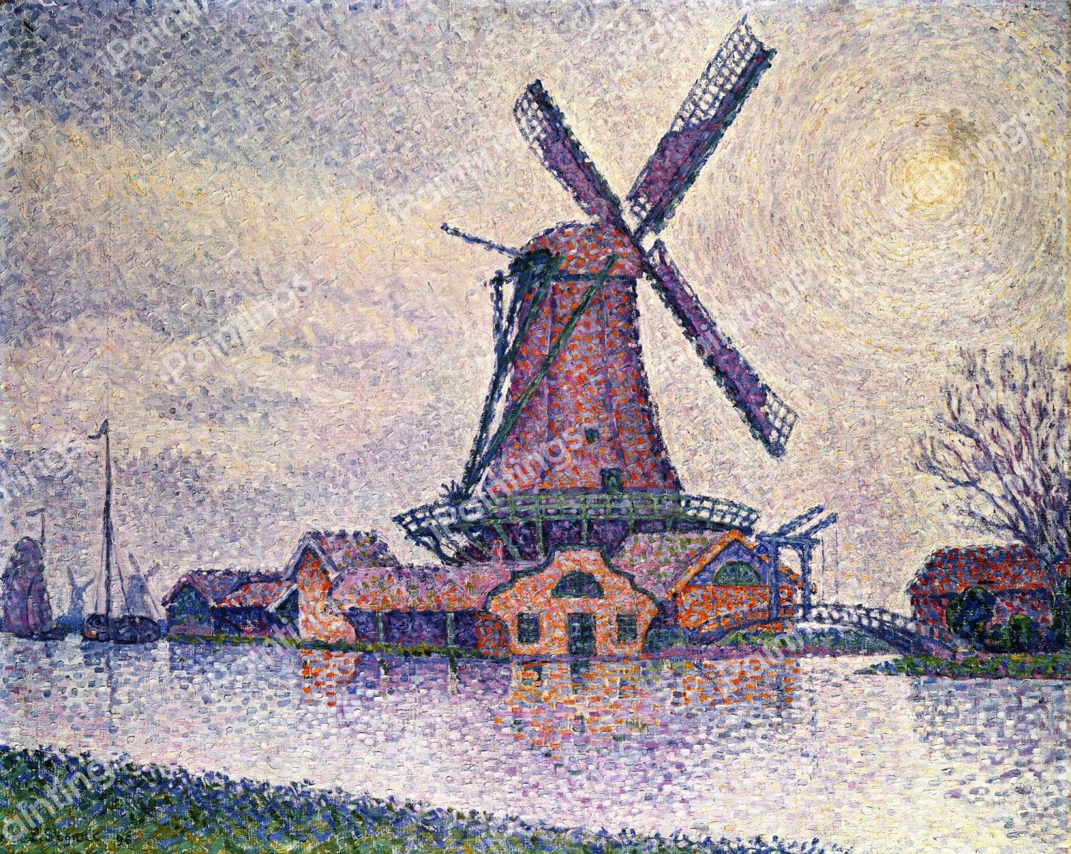 Edam Windmill, 1896. The painting by Paul Signac