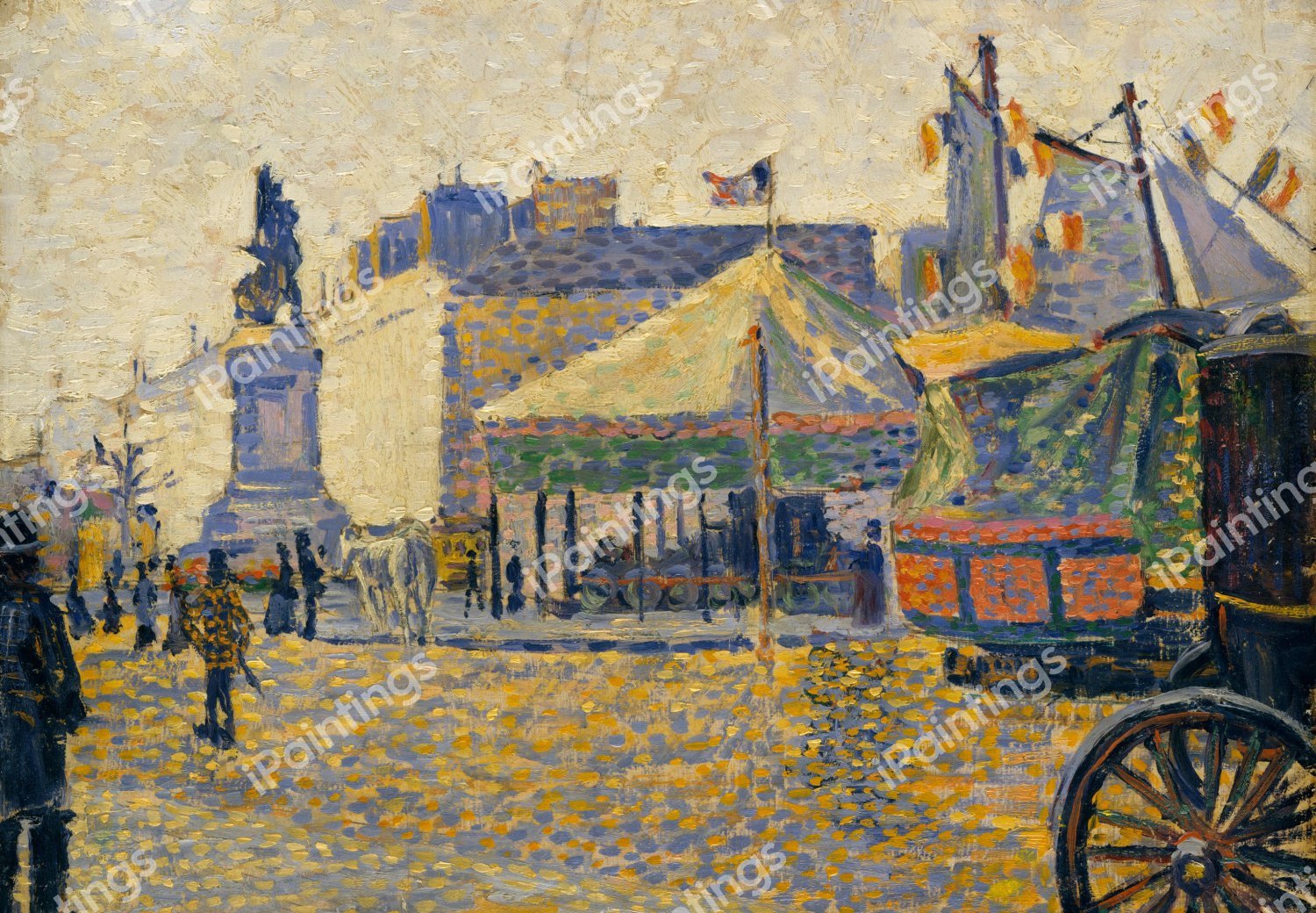 Place de Clichy. The painting by Paul Signac
