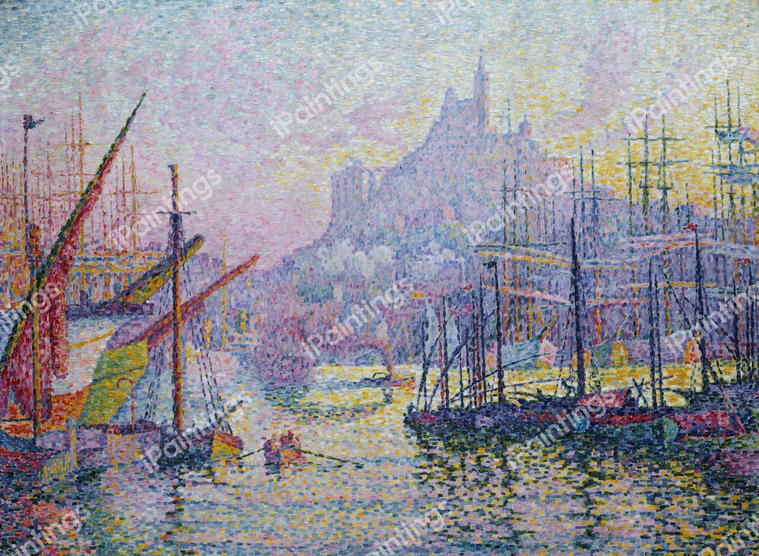 The Port of Marseilles, 1902. The painting by Paul Signac