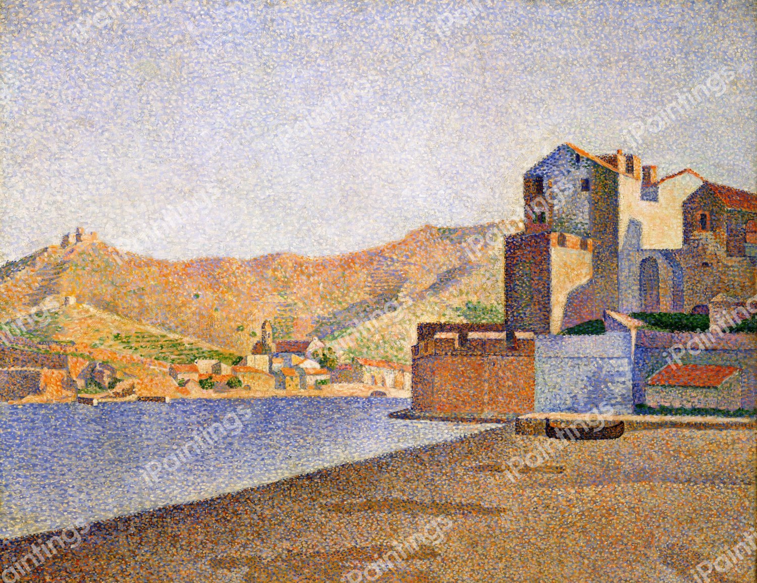 The Town Beach, Collioure, Opus 165, 1887. The painting by Paul Signac