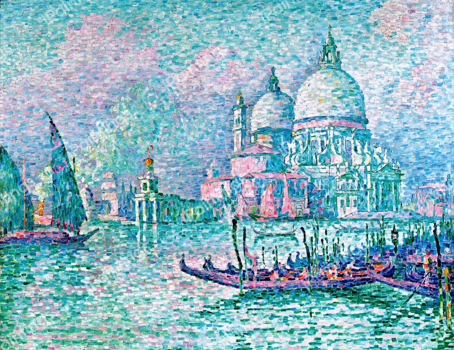 Venice, La Salute, 1908. The painting by Paul Signac