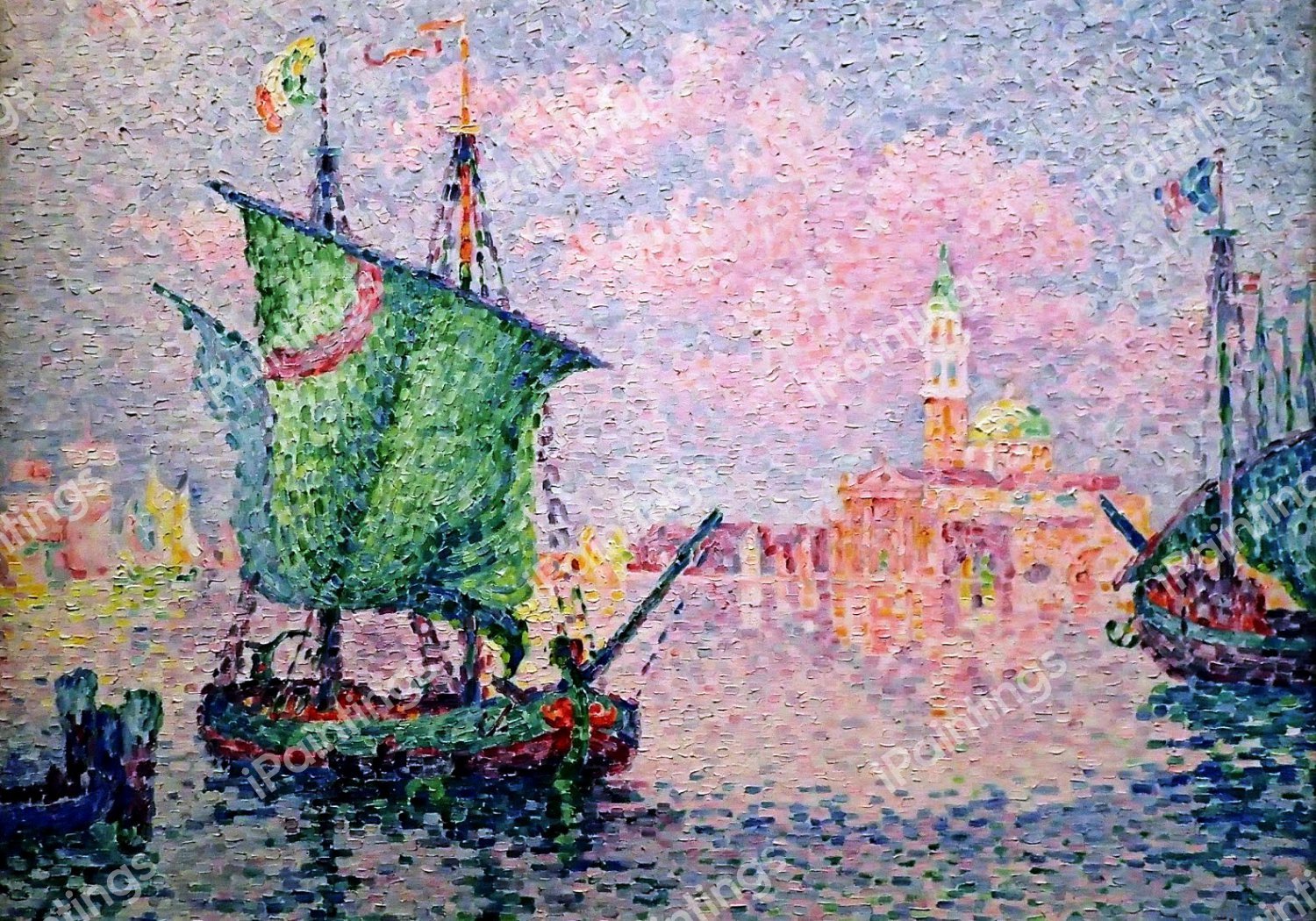 Venice, the Pink Cloud, 1909. The painting by Paul Signac