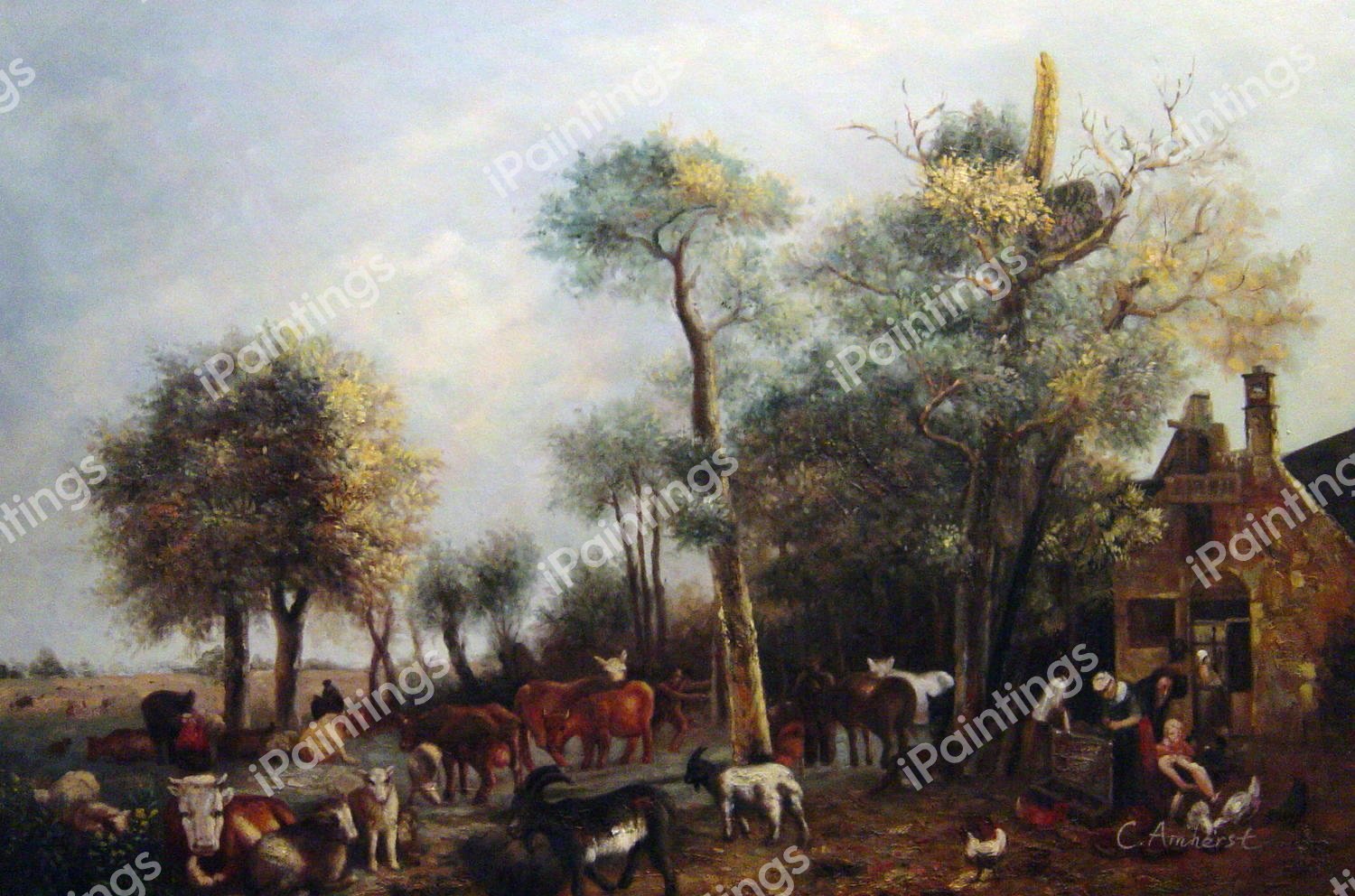 The Farm. The painting by Paulus Potter