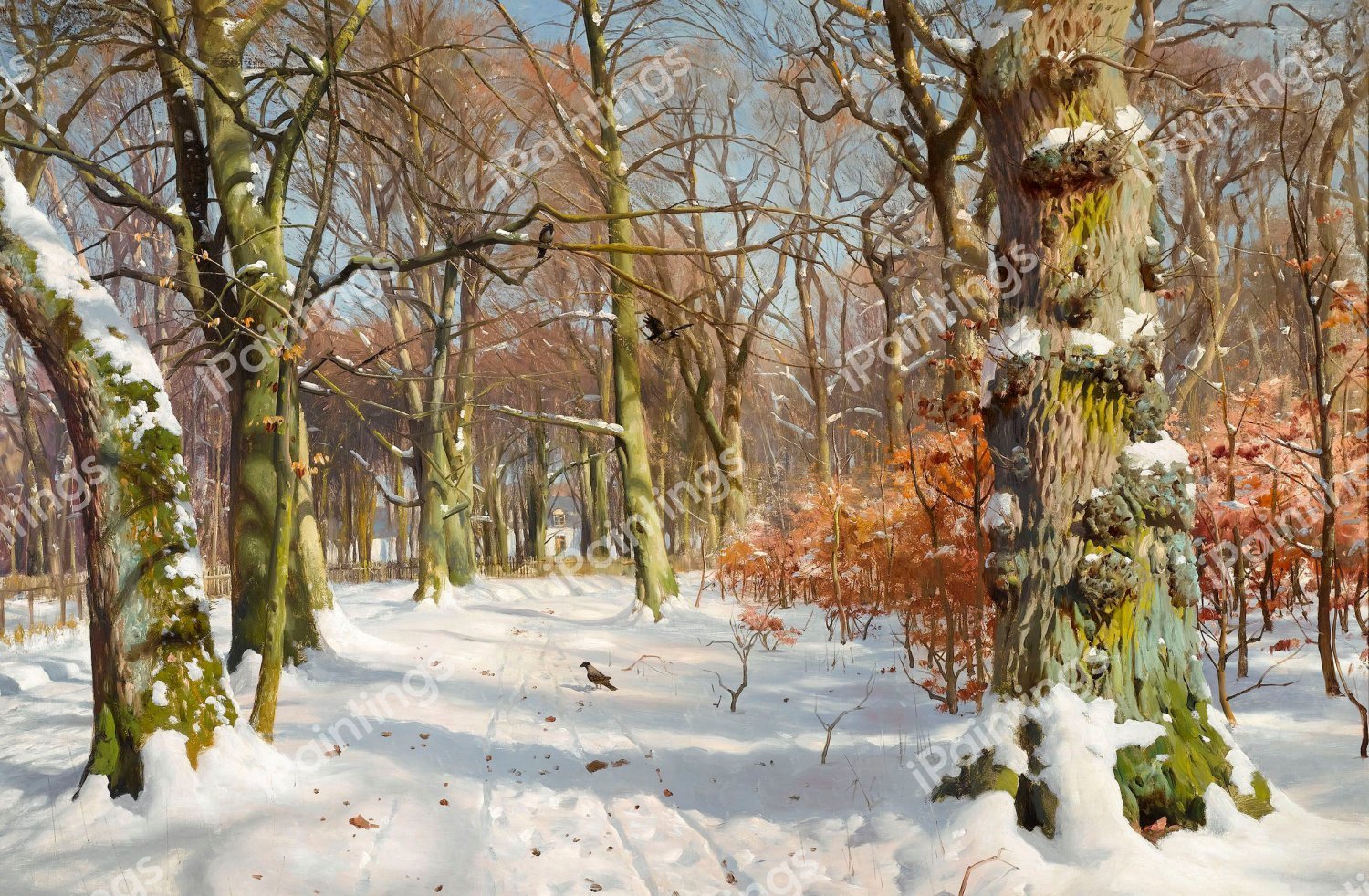 In Charlottenlund Forest, 1906. The painting by Peder Mork Monsted